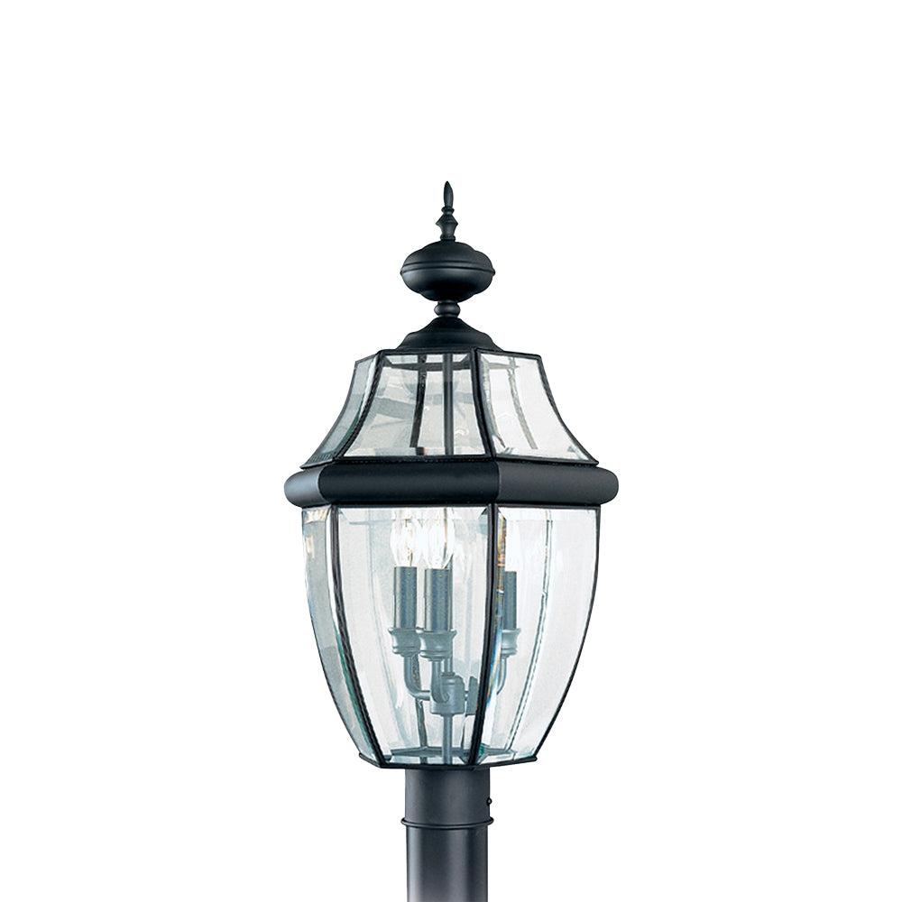 Sea Gull Lighting 8239-12 Lancaster Outdoor Post Lantern Outside Fixture, 24'' Height, Black