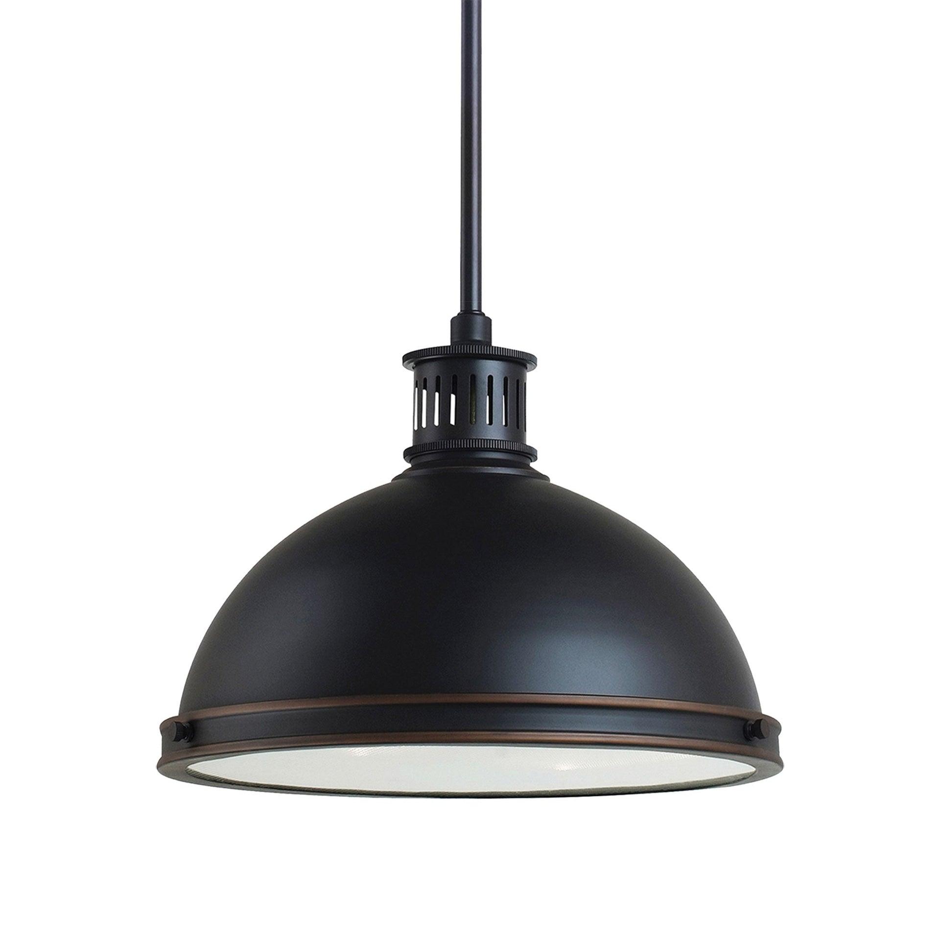 Generation Lighting 65086EN3-715 Pratt Street Metal Pendant Hanging Modern Fixture, Two - Light, Autumn Bronze