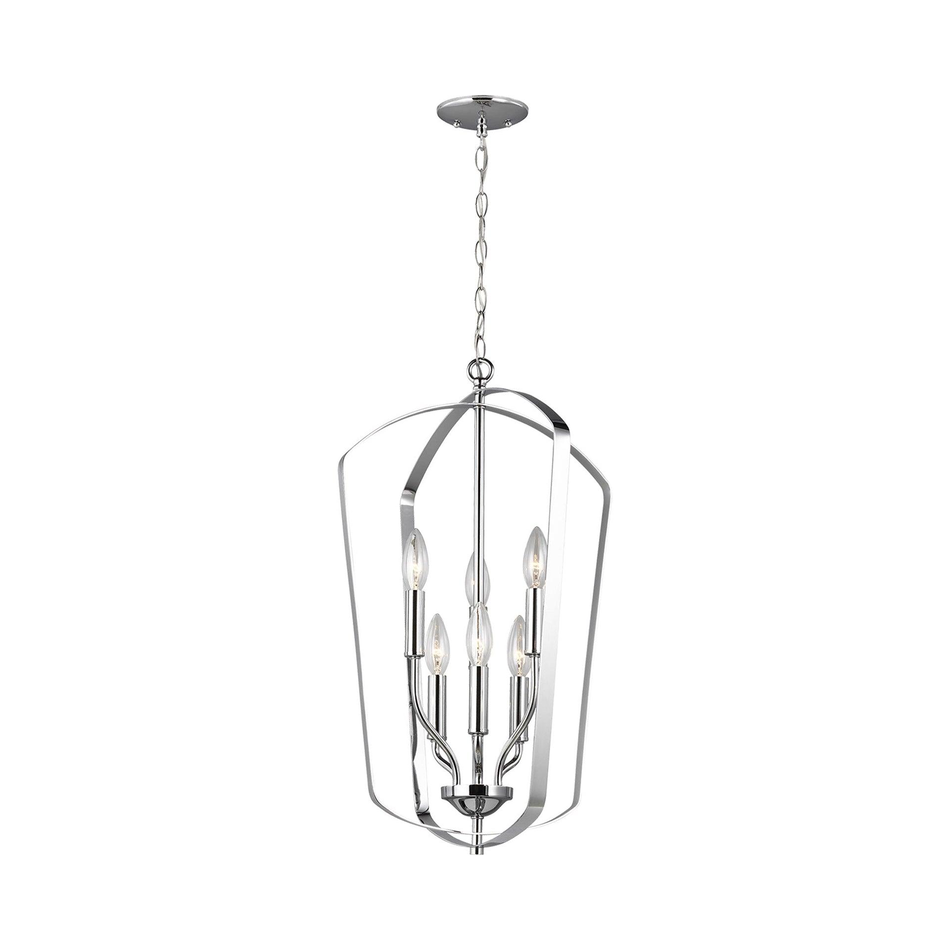 Romee Six-Light Chrome LED Hall/Foyer Chandelier