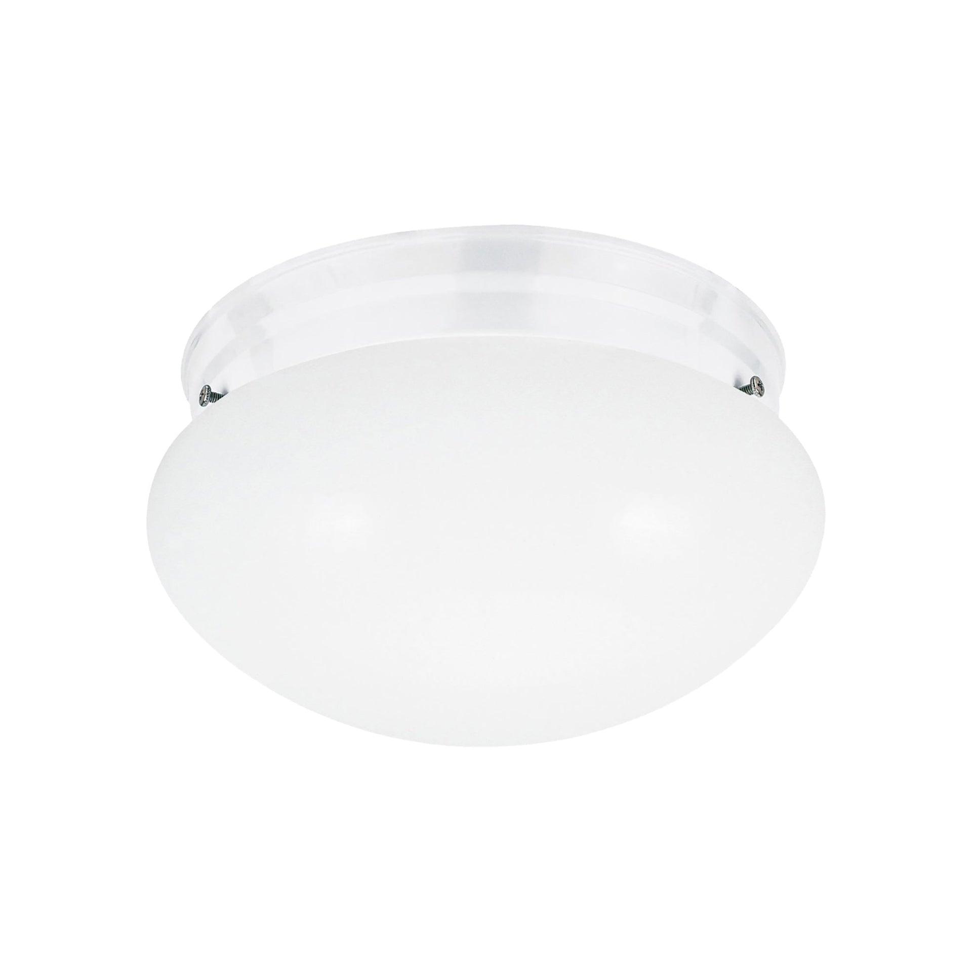 Webster 1-Light White Flush Mount with LED Bulb