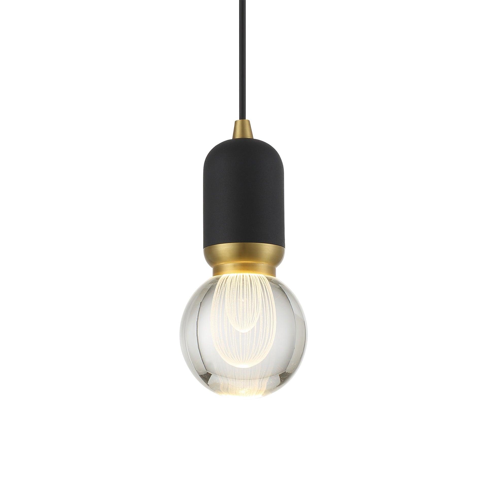 George Kovacs P5590-793-L Mixed Up LED Mini Pendant, Sand Coal and Mountain Gold