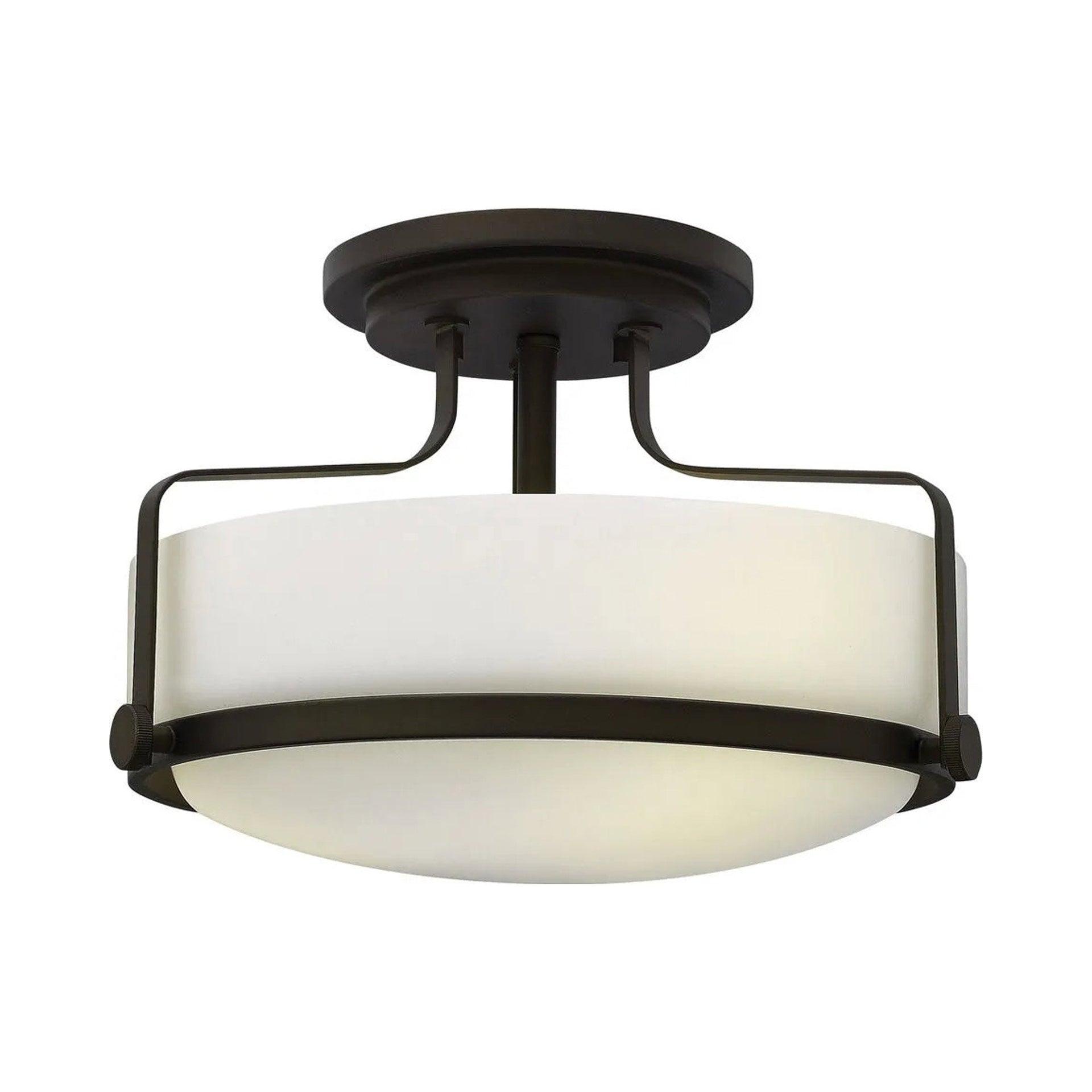 Harper 14.5-in 3-Light Semi-Flush Mount Retro Ceiling Light