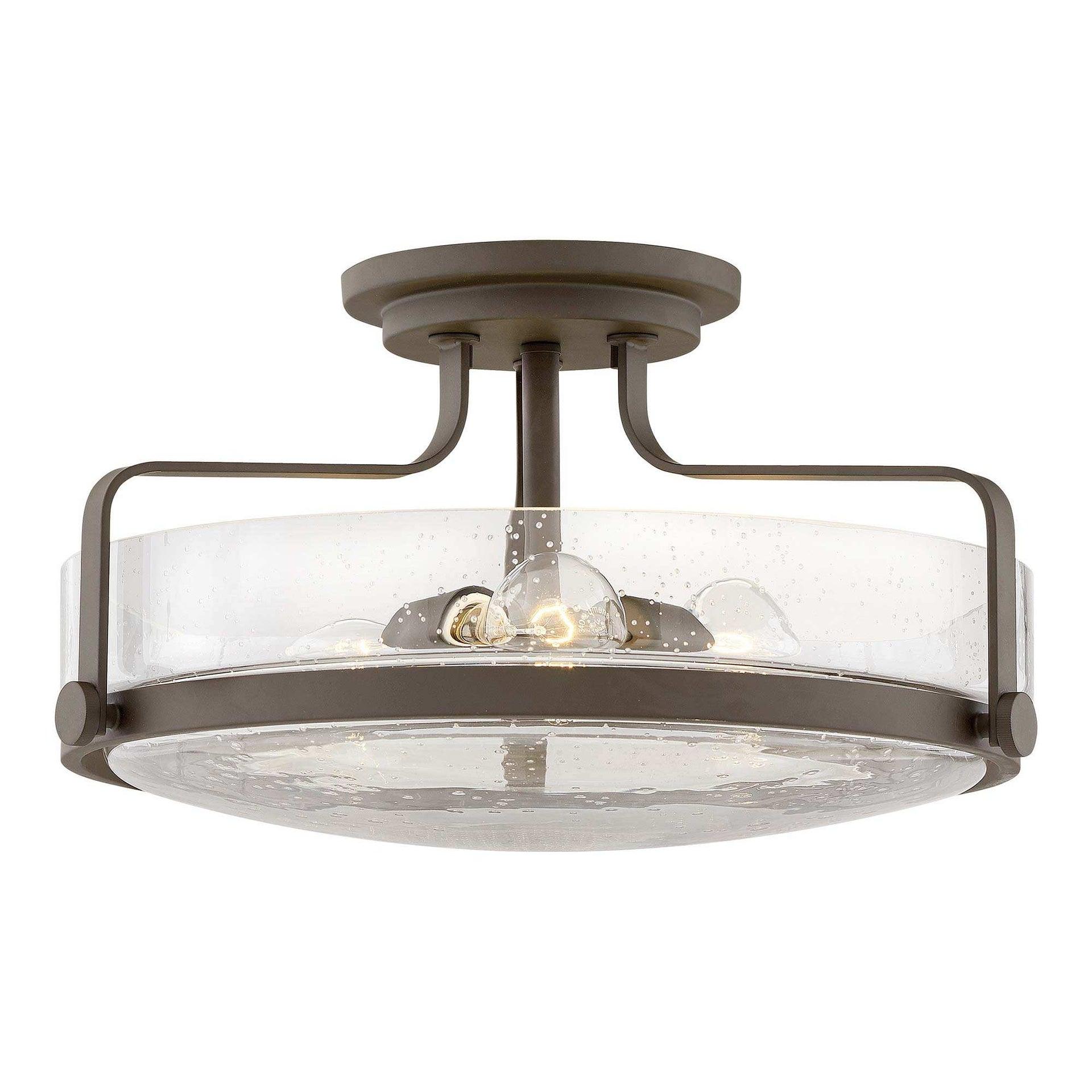 Harper 3-Light Semi-Flush Mount Retro Ceiling Light