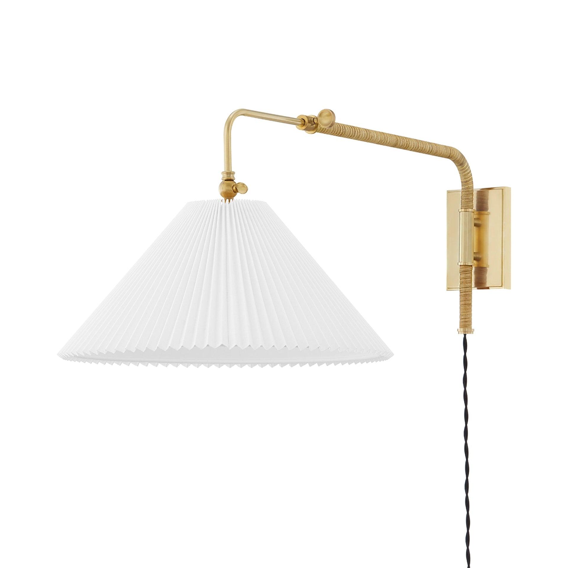 Elyna Plug-In Sconce - Antique Brass