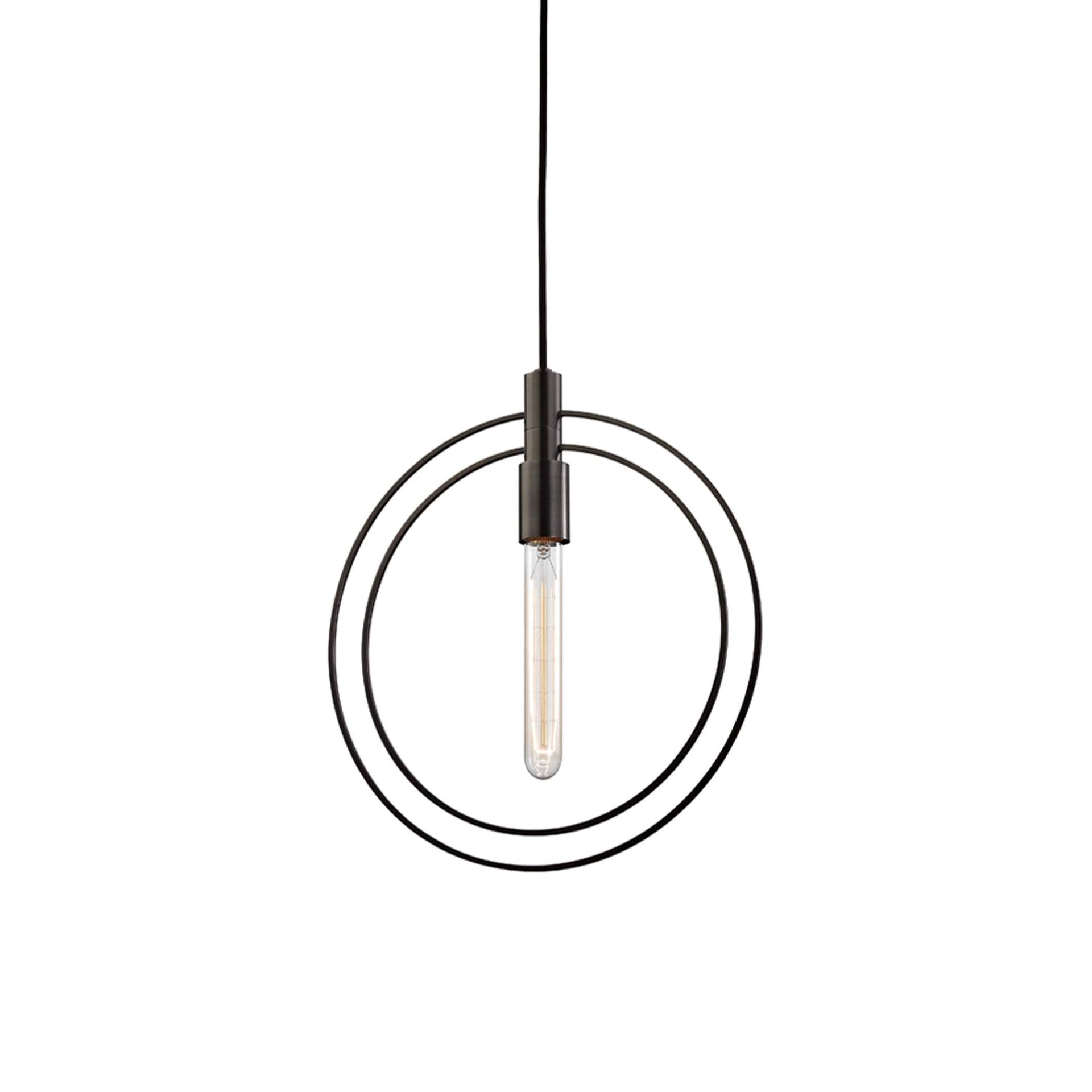 Masonville Old Bronze Glass Globe Pendant Light