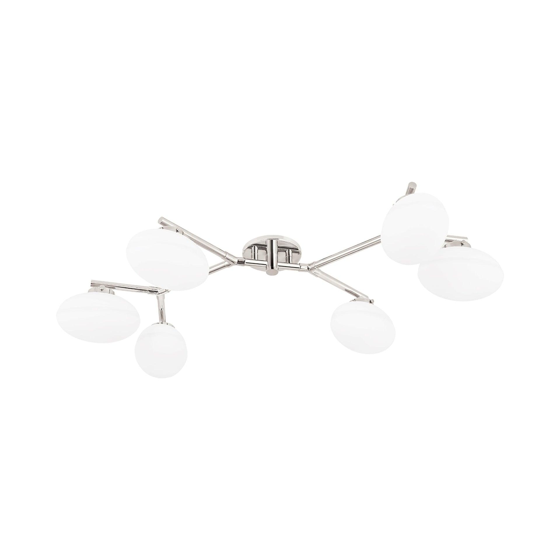 Solange Semi-Flush Mount Light - Polished Nickel / 6 Light