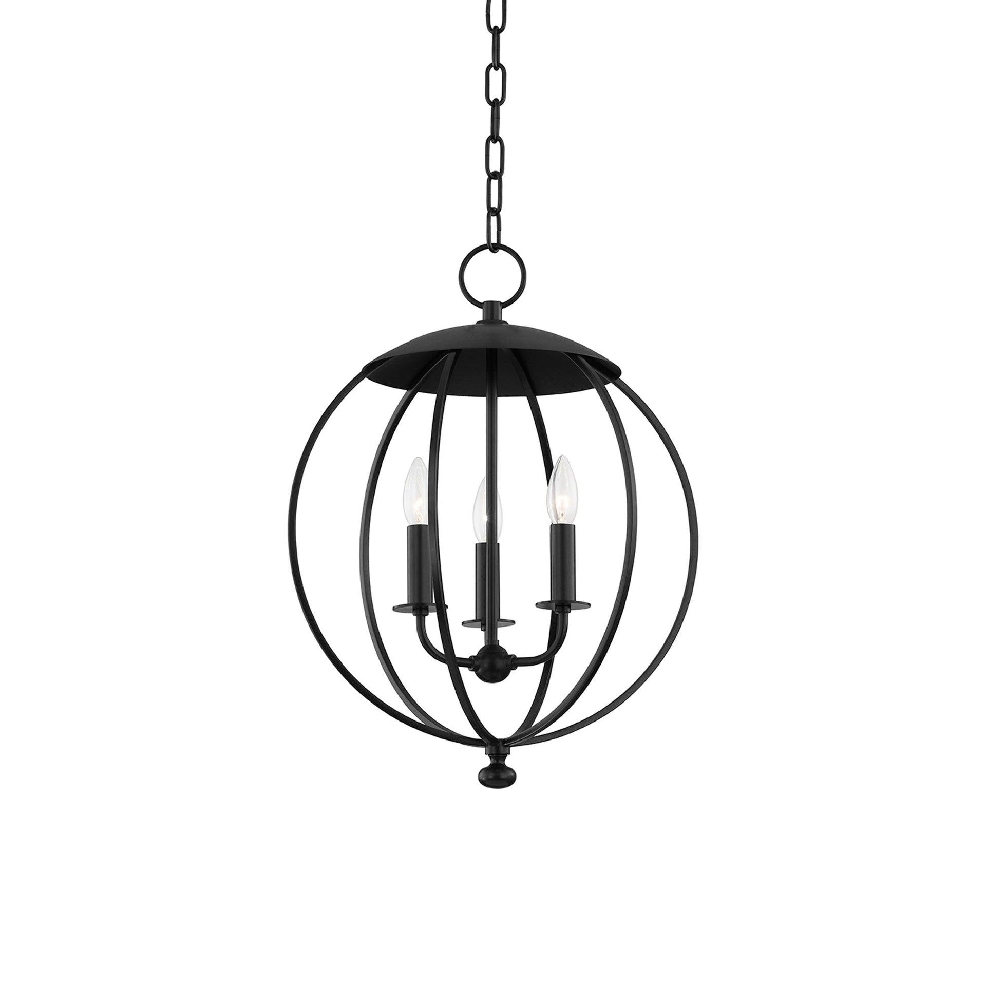 Wesley 3 - Light Dimmable Globe Chandelier