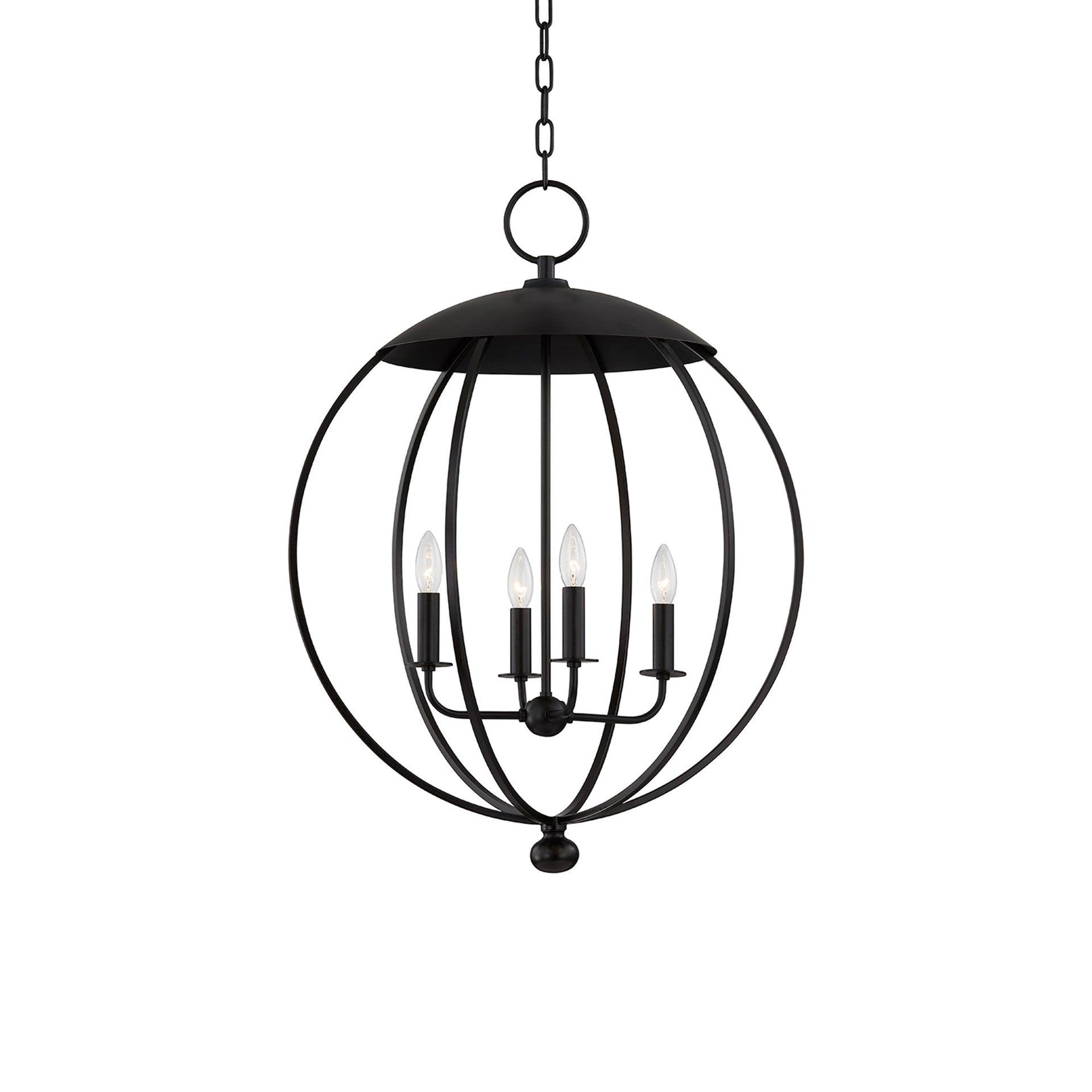 Wesley Aged Iron 4-Light Indoor/Outdoor Modern Pendant