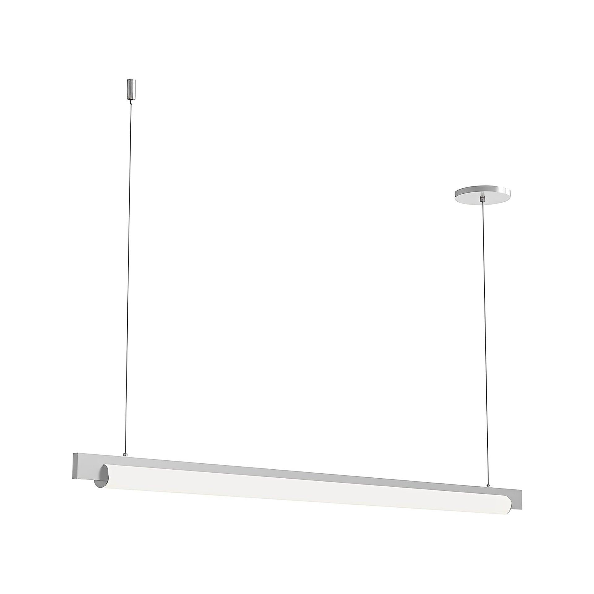 44-Inch Modern White Aluminum LED Indoor/Outdoor Pendant