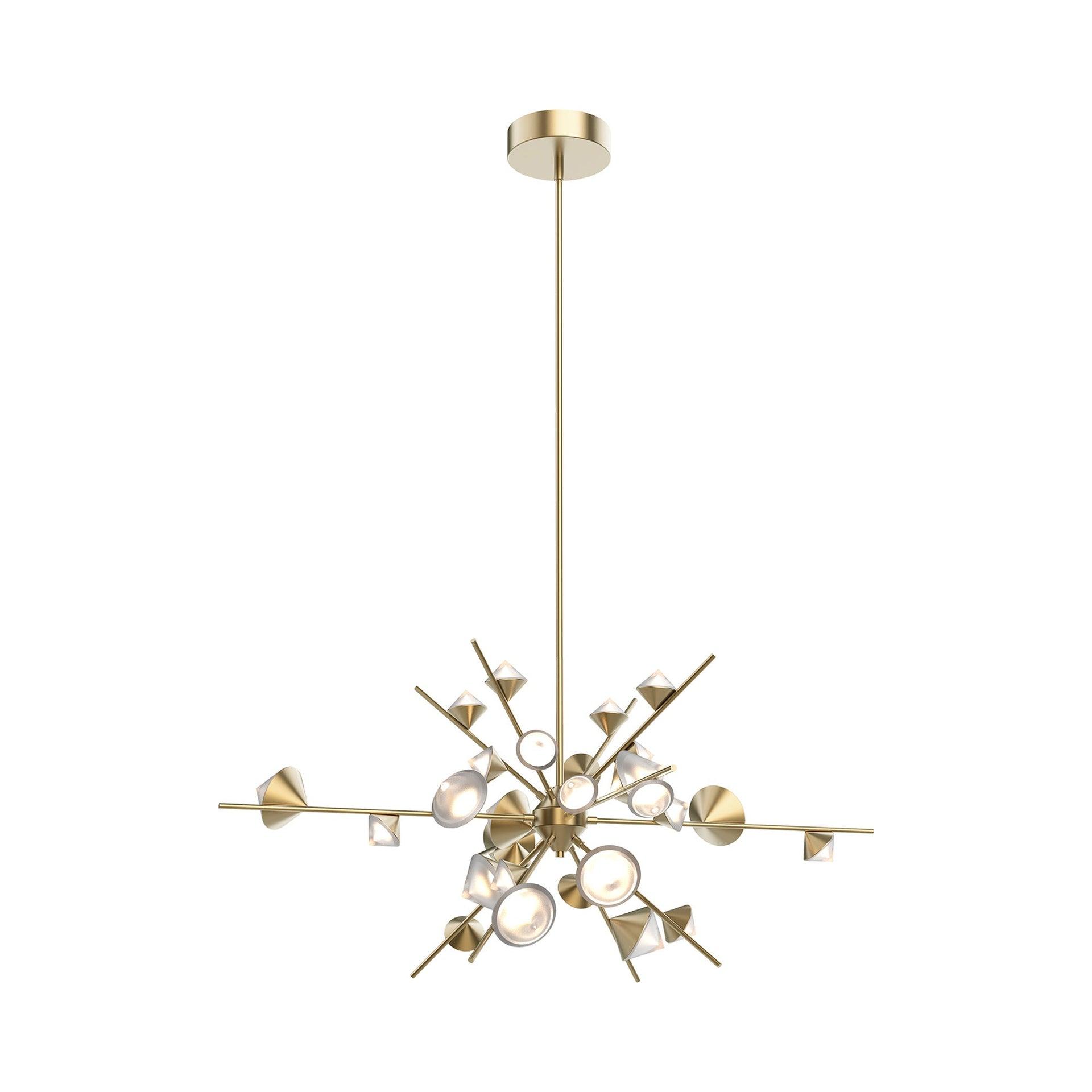 Geode Dimmable LED Sputnik Modern Linear Chandelier