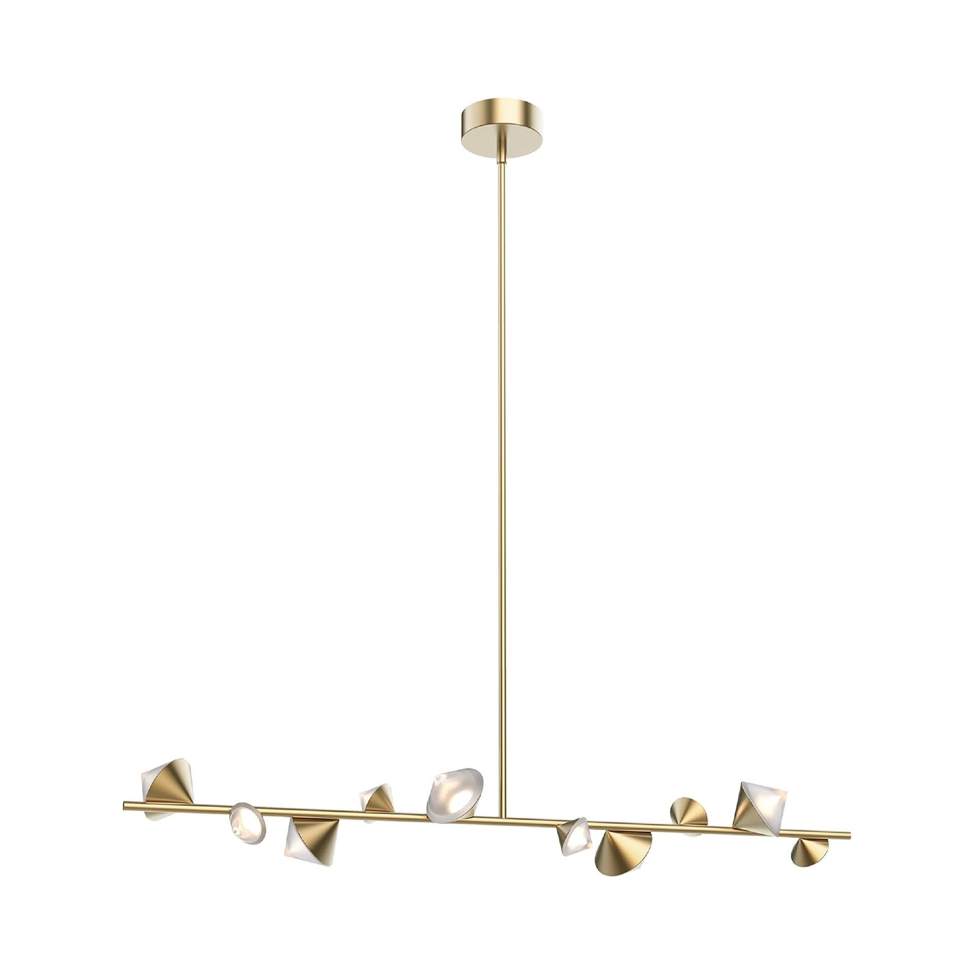 Geode 1 - Light Brushed Gold LED Cluster Pendant