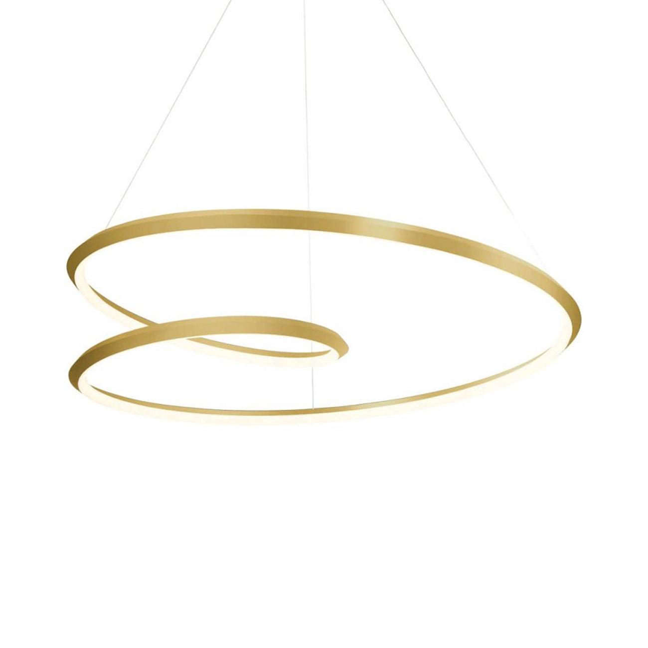 Ampersand 1 - Light Brushed Gold LED Unique/Statement Pendant