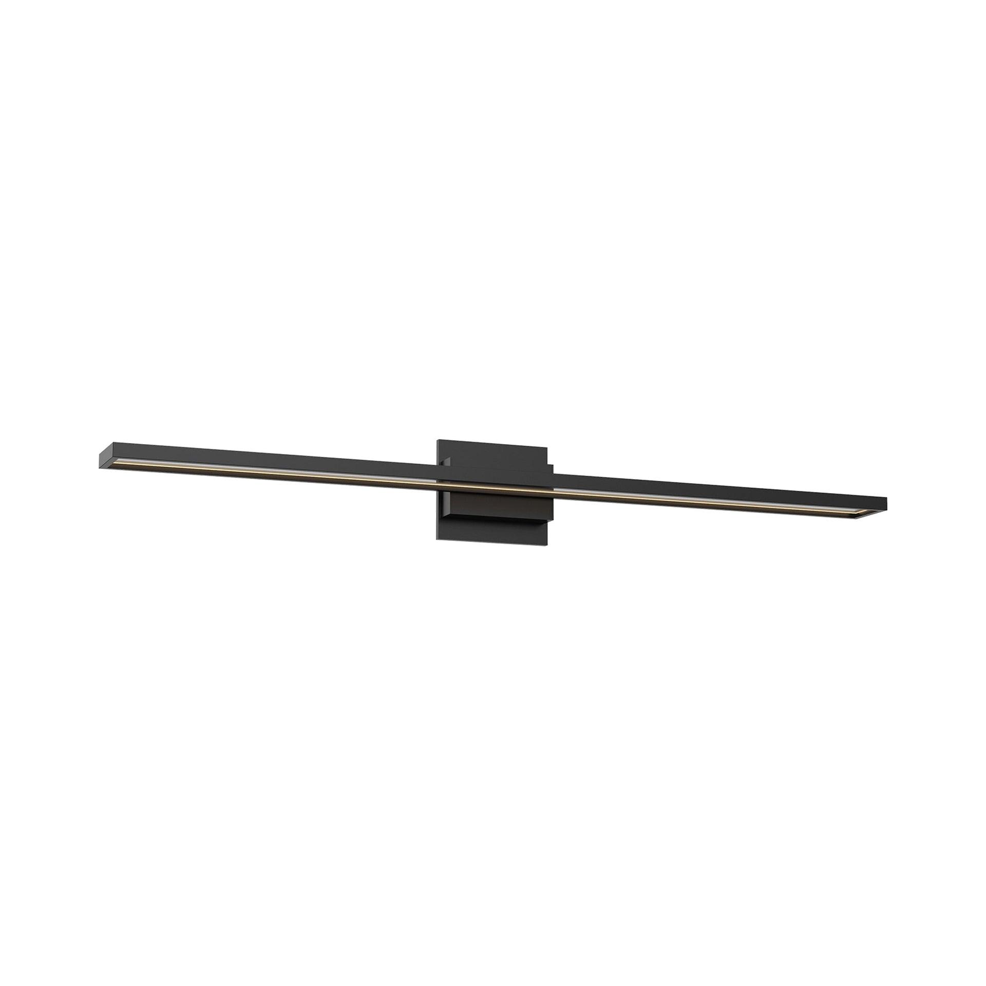 Black Dimmable LED Bathroom Vanity Light with Clear Acrylic Diffuser