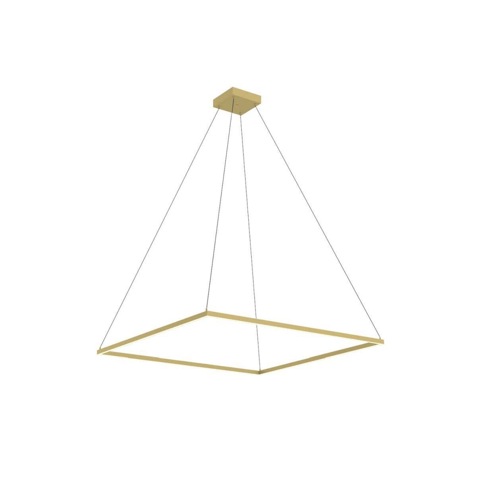 Piazza 1 - Light Brushed Gold LED Single Pendant