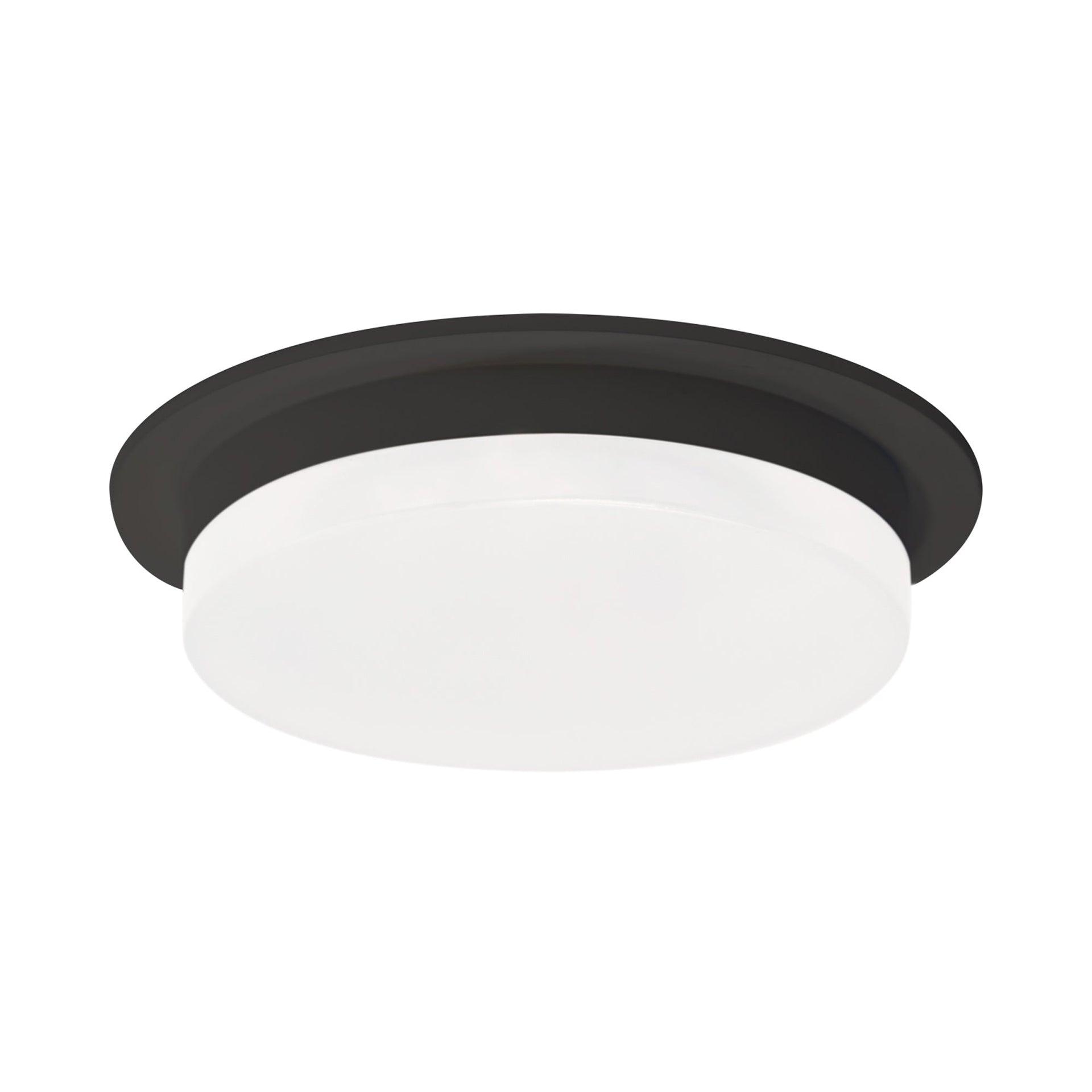 Stockton Slim Black Aluminum LED Drum Flush Mount