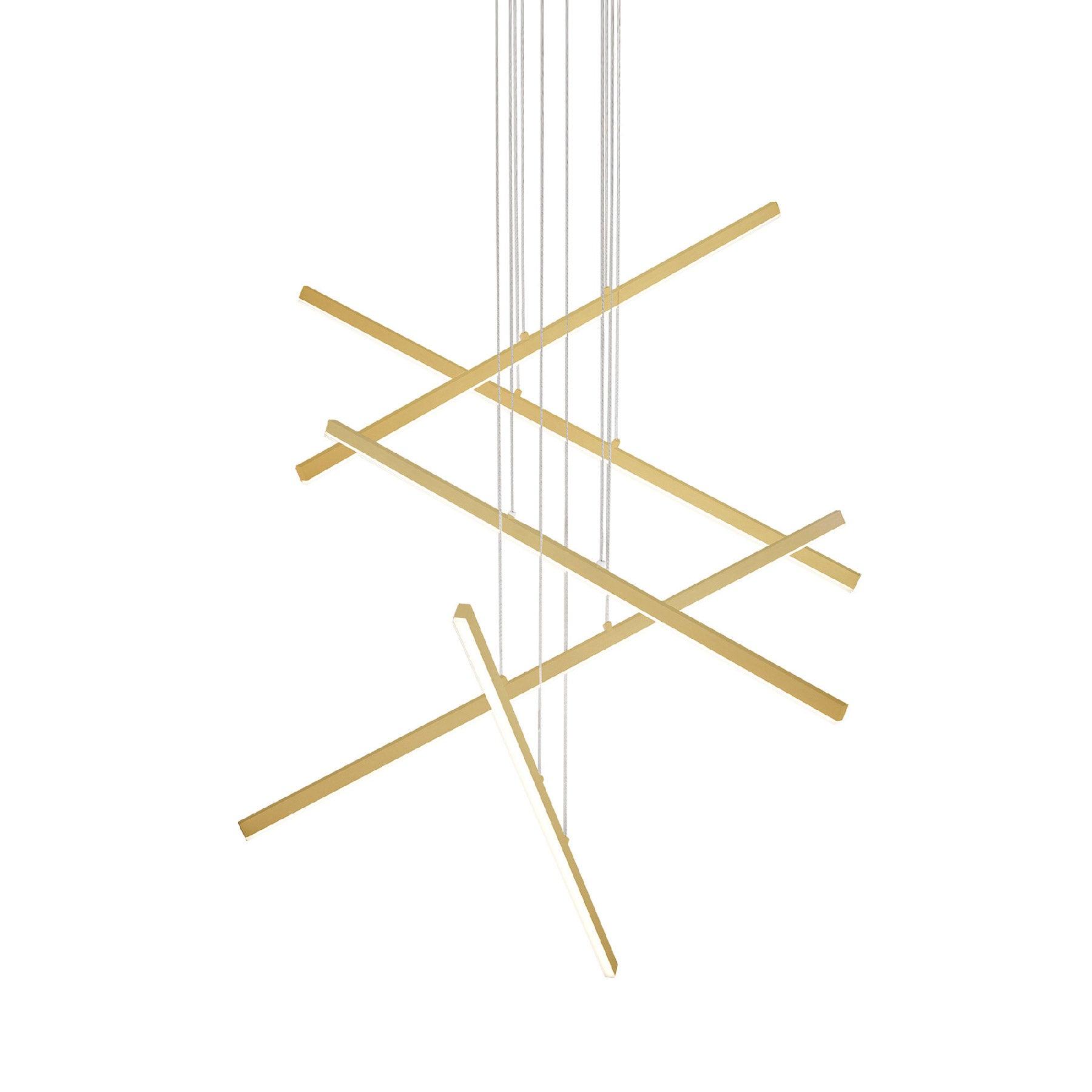 Vega 5 - Light Brushed Gold LED Unique/Statement Pendant