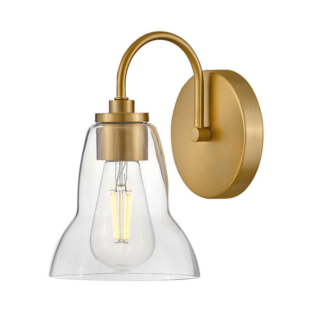 Lark Vera Single Light Bath Vanity Wall Sconce with Clear Bell-Shaped Glass | Wayfair