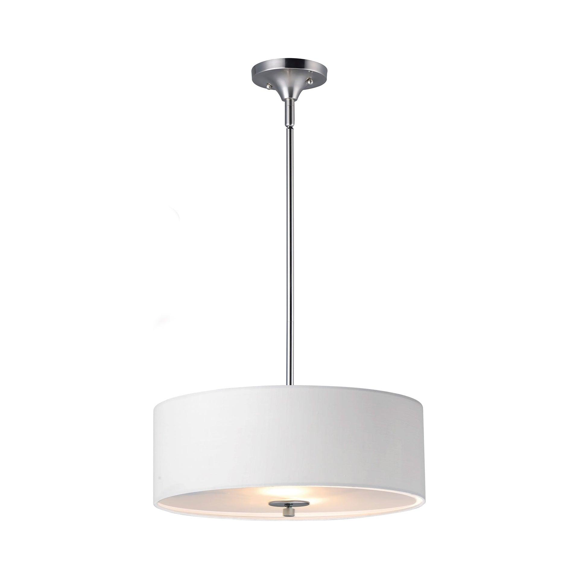 Bongo 3-Light Pendant & Semi-Flush Mount, Satin Nickel