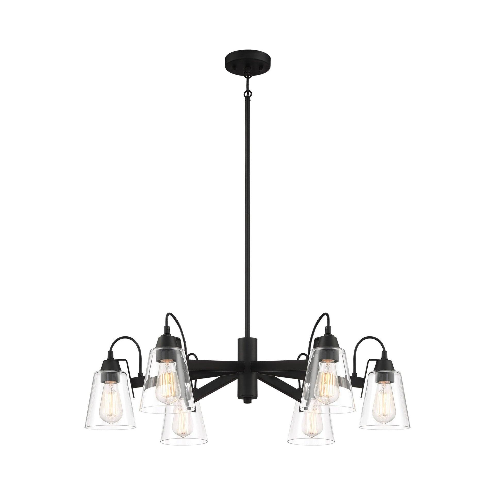 Minka Lavery Minka Lavery Beckonridge Coal With Clear Chandelier