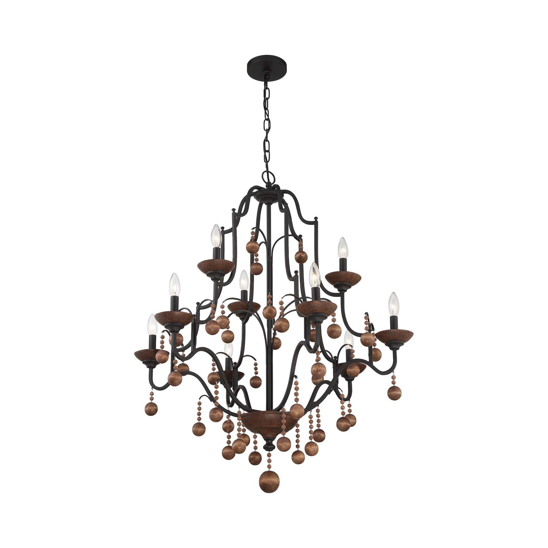 Minka Lavery - Colonial Charm - 9 Light 2-Tier Chandelier-40 Inches Tall and