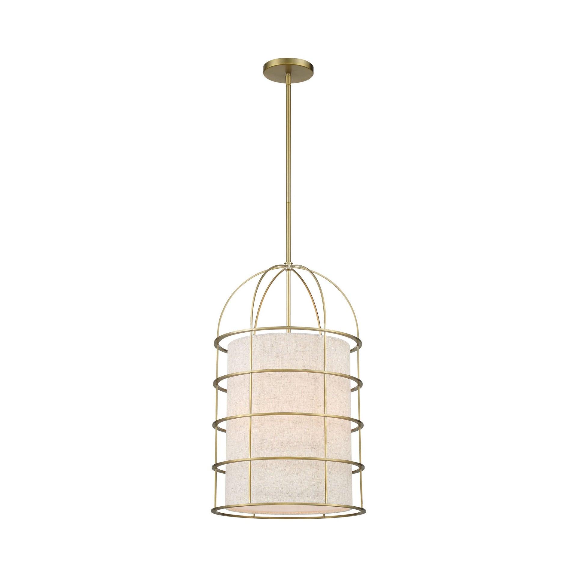 2154-695-Minka Lavery-Gateway Park - 4 Light Pendant-23.5 Inches Tall and 14 Inches Wide-Soft Brass Finish
