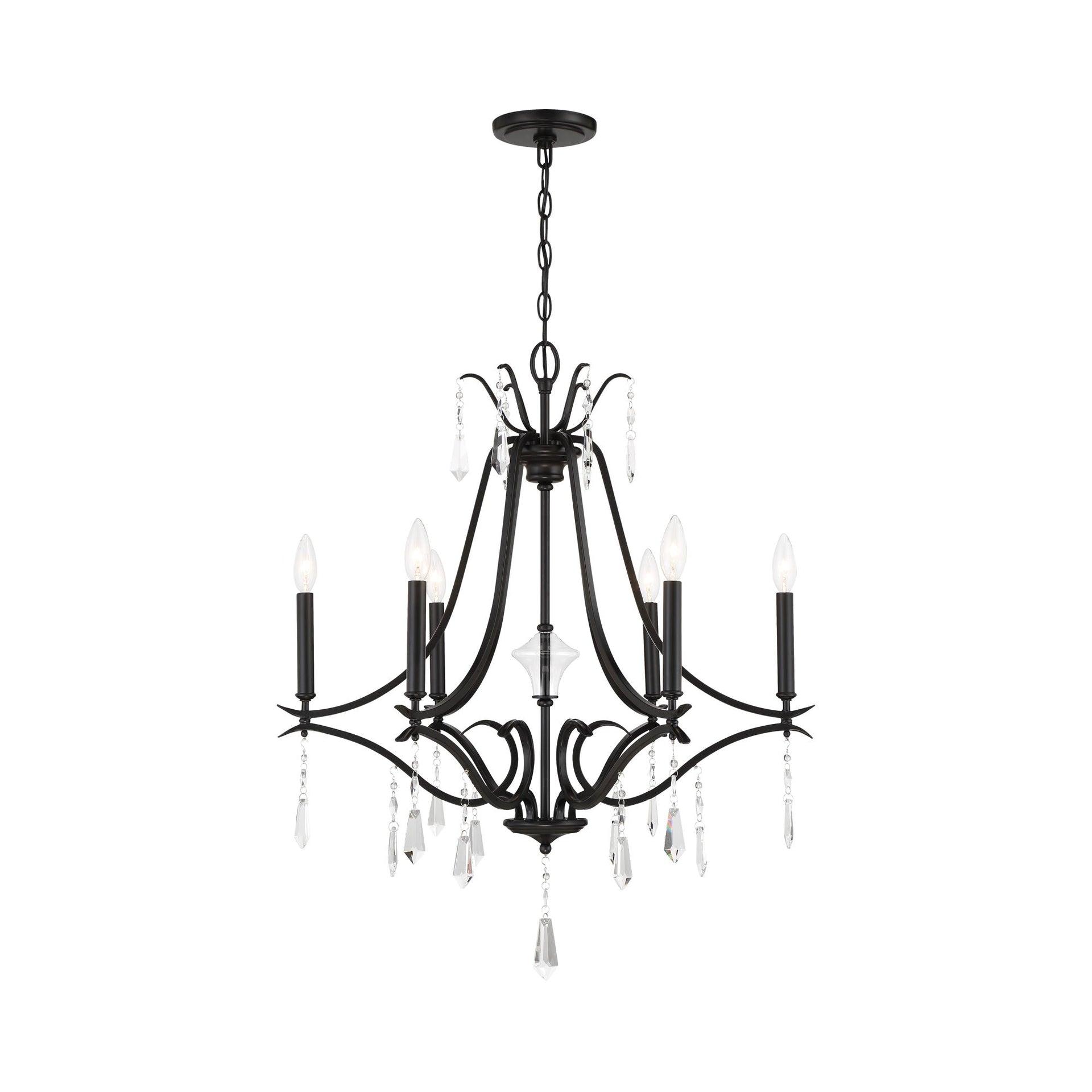 4446-66A-Minka Lavery-Laurel Estate - 6 Light Chandelier-31.75 Inches Tall and 26.75 Inches Wide-Coal Finish    -Traditional Installation