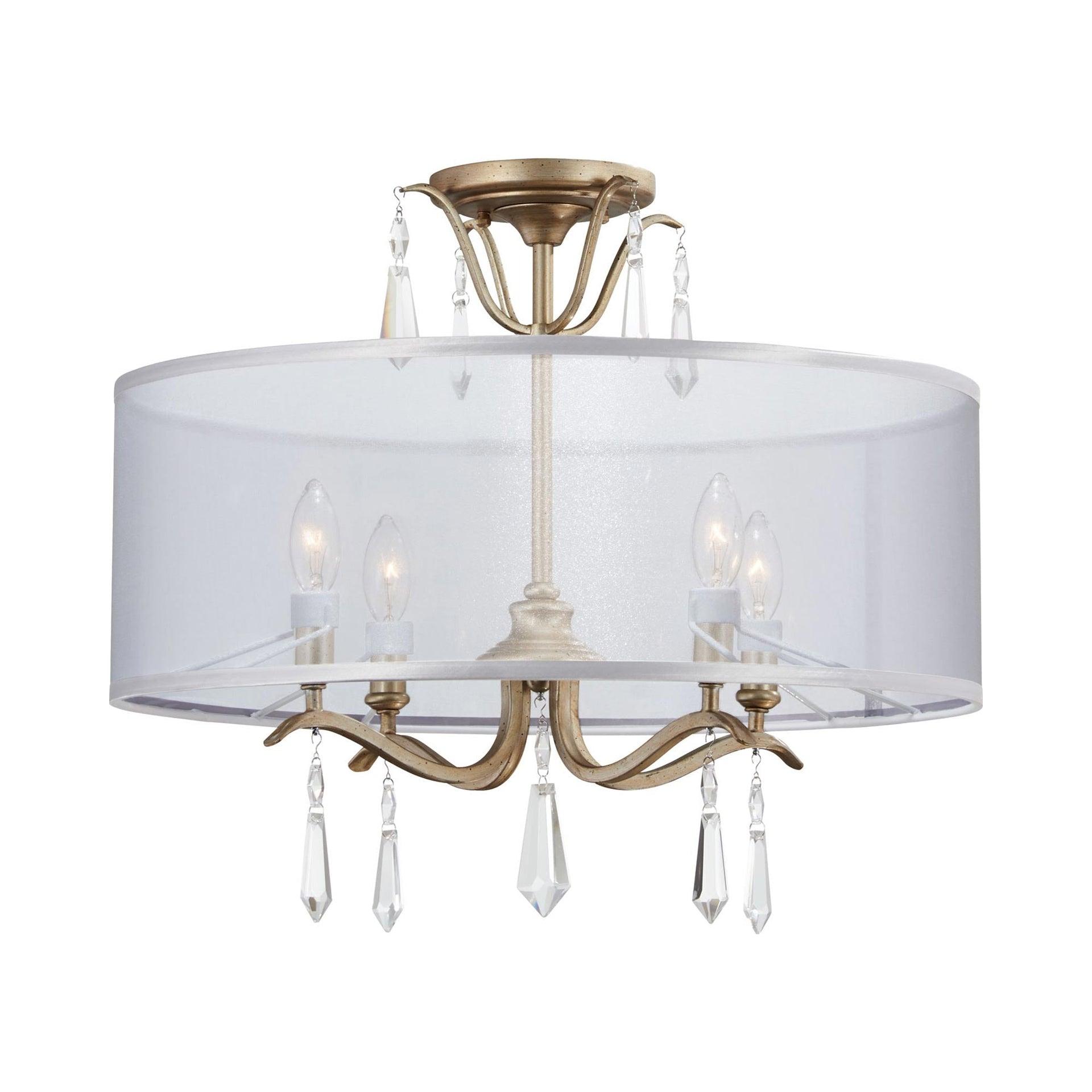 4 Light Convertible Semi-Flush Mount In Traditional Style 19.25 Inches Tall By 20 Inches Wide Minka Lavery 4443-582