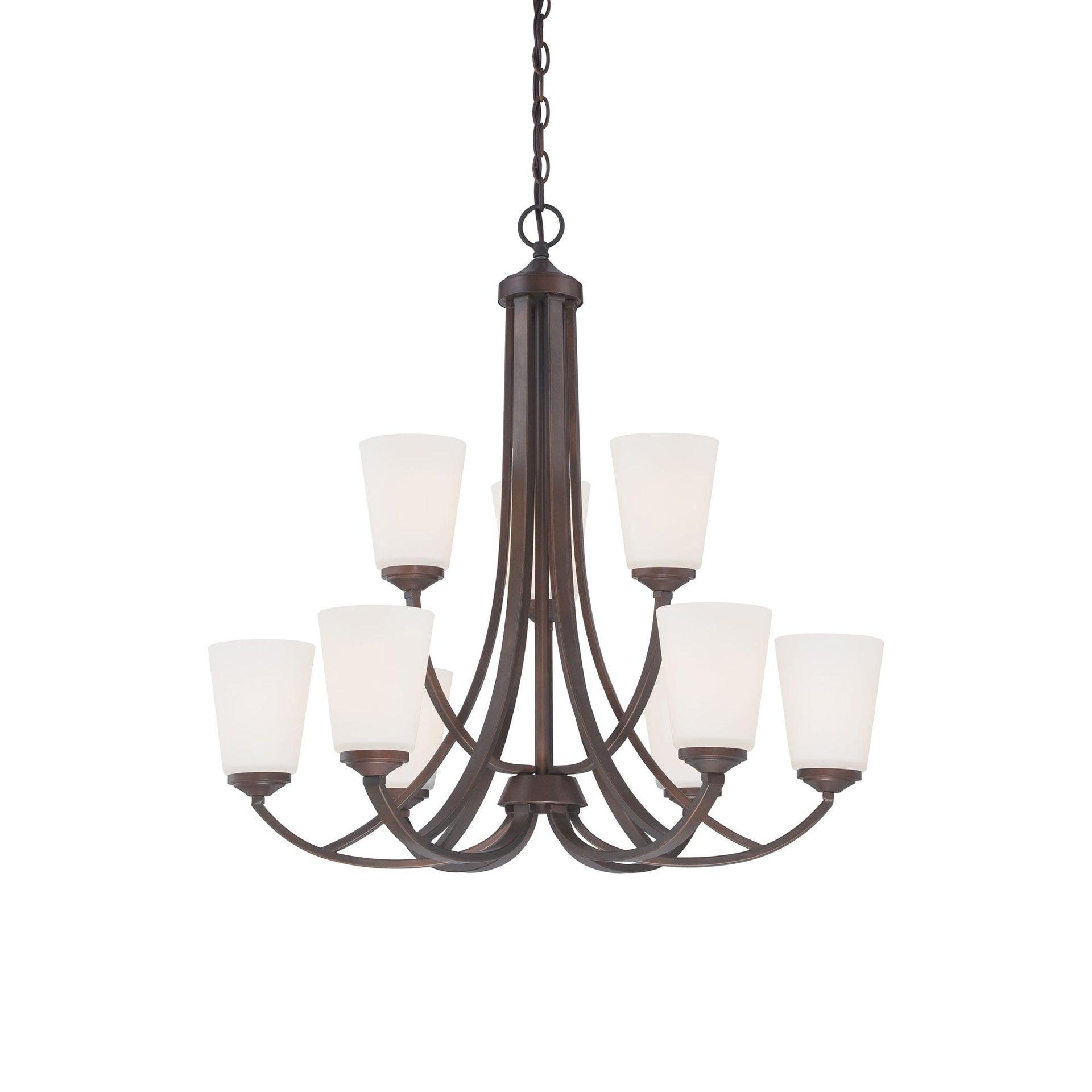 Minka Lavery 4969-284 Overland Park 9 Light Chandelier in Vintage Bronze