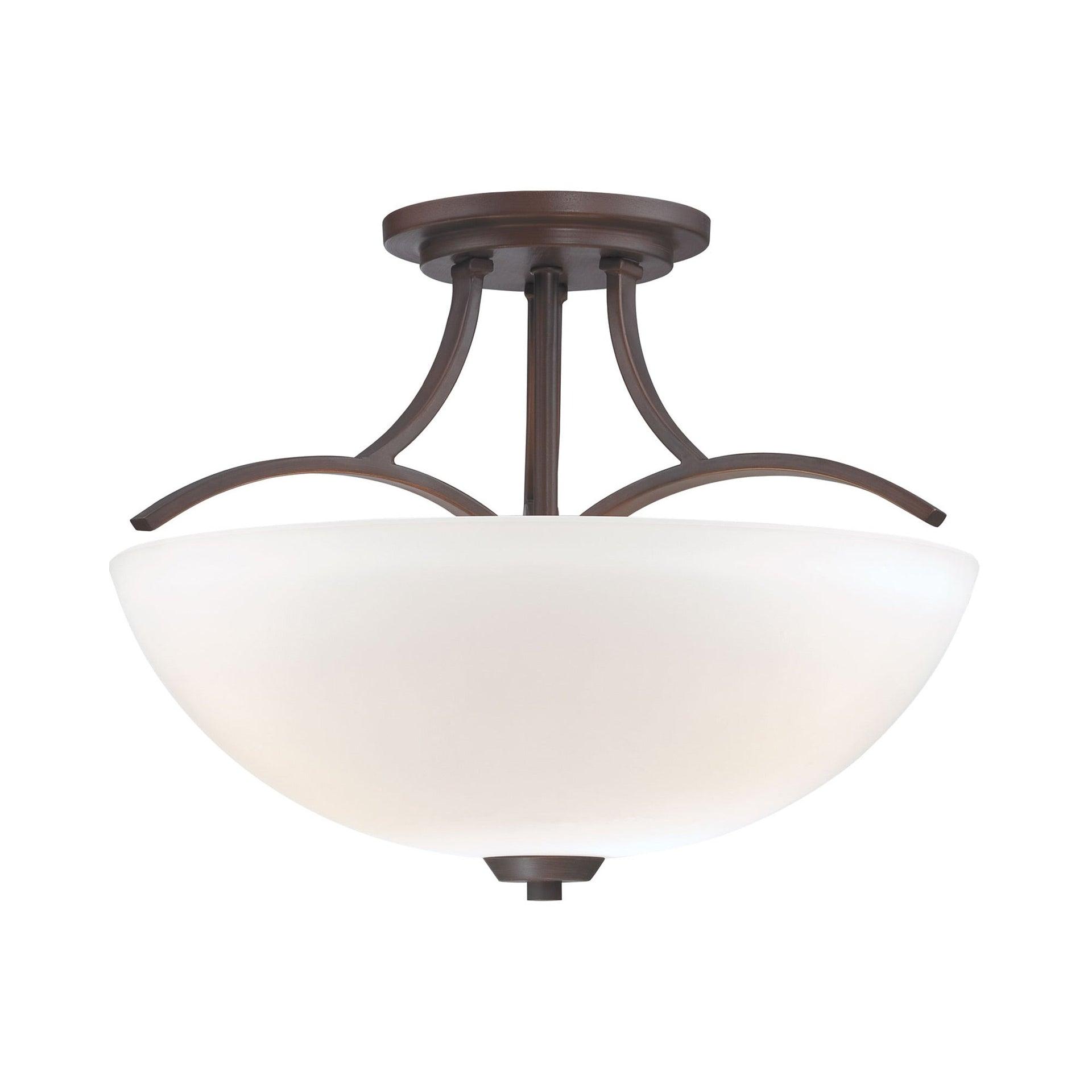 Minka Lavery - Overland Park - 3 Light Semi-Flush Mount in Transitional Style -