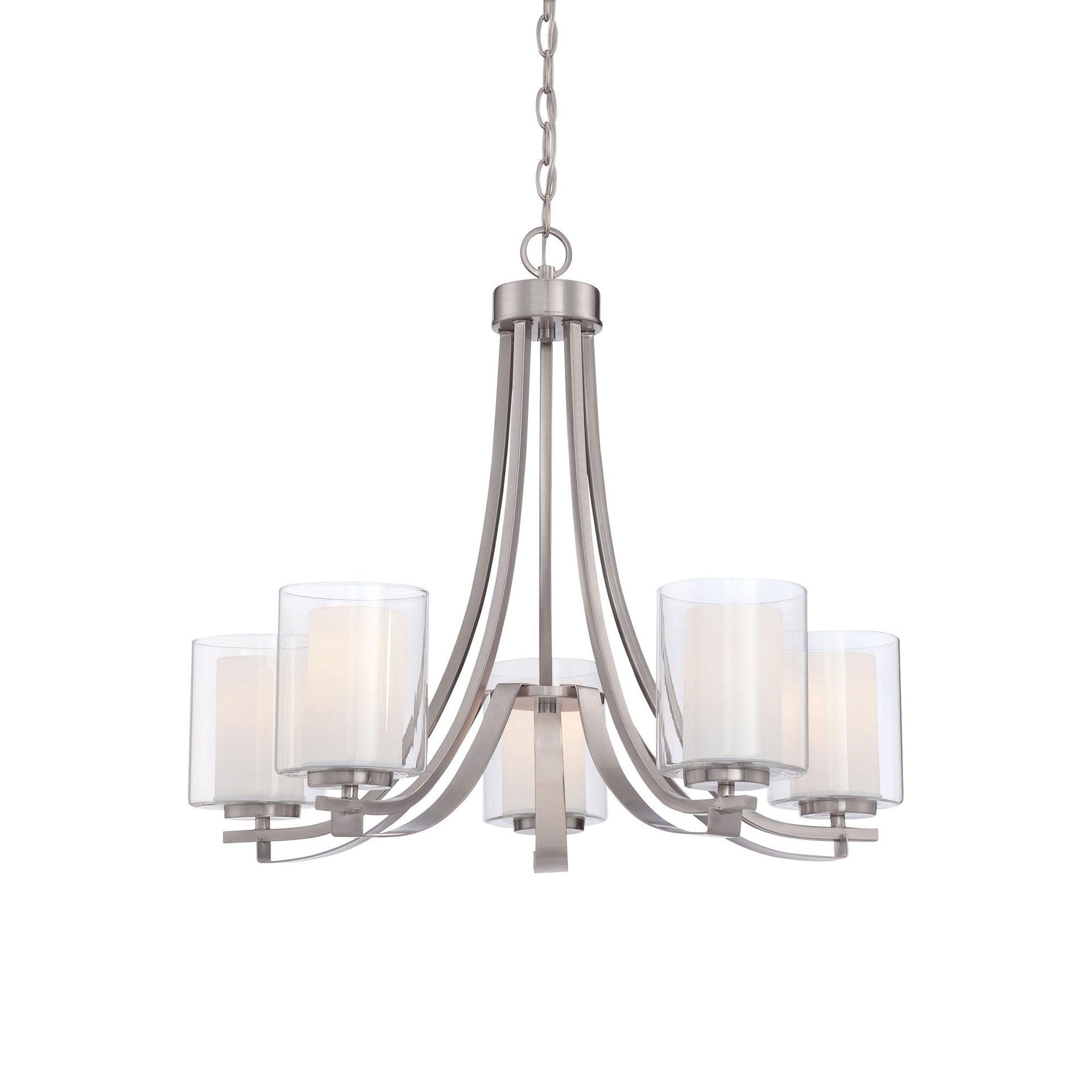 Minka Lavery 4105-84 Parsons Studio 5 Light Chandelier in Brushed Nickel