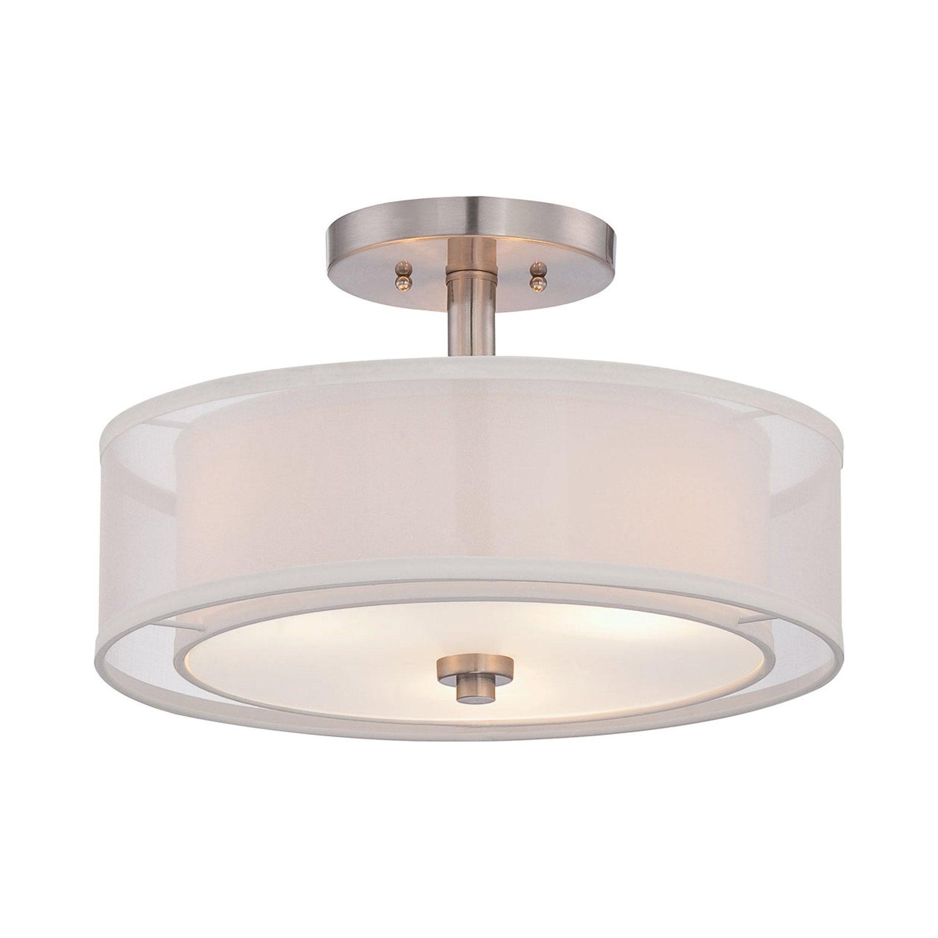 Minka Lavery - Parsons Studio - 3 Light Semi-Flush Mount in Transitional Style -