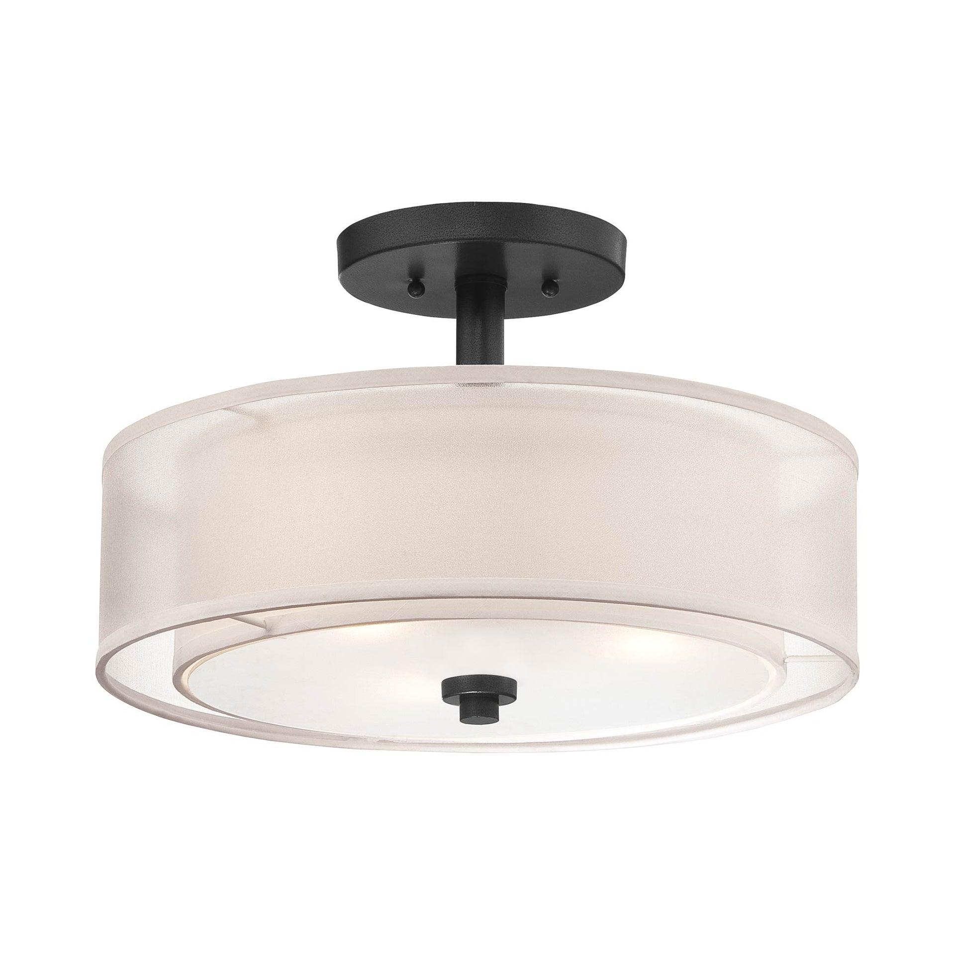 XylehR Semi Flush Mount Ceiling Light 4107-84, Parsons Studio Lighting Fixture, 3 Light,