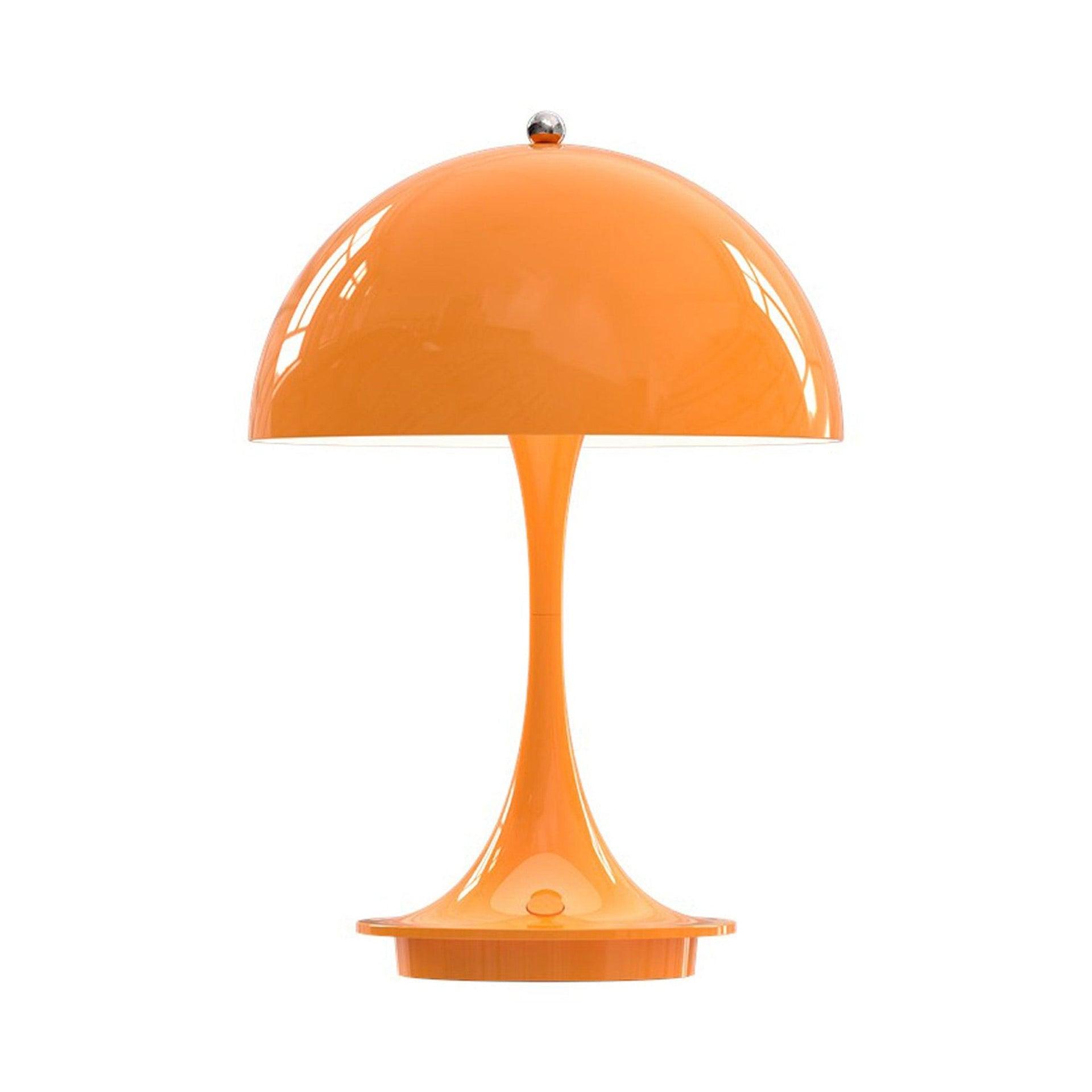 Portable Orange Acrylic Cordless Outdoor Table Lamp