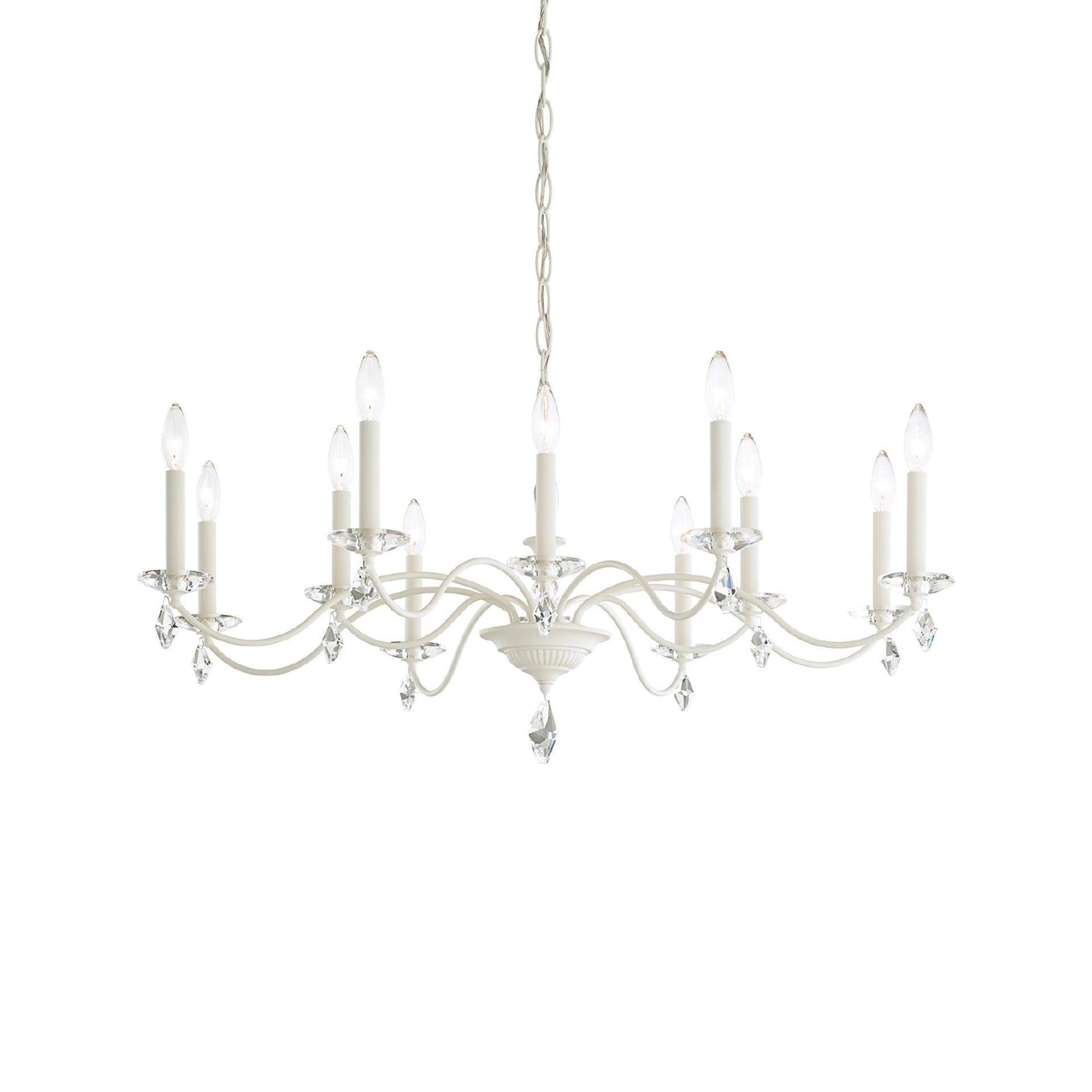 Heirloom Bronze and Clear Crystal 12-Light Chandelier