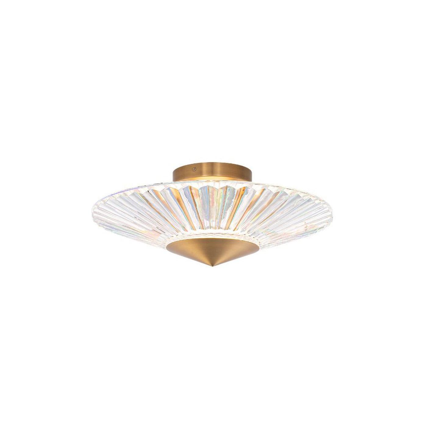 Origami Crystal LED Semi Flush Mount