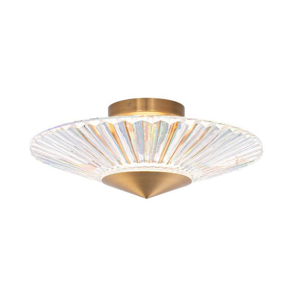 Origami Crystal LED Semi Flush Mount