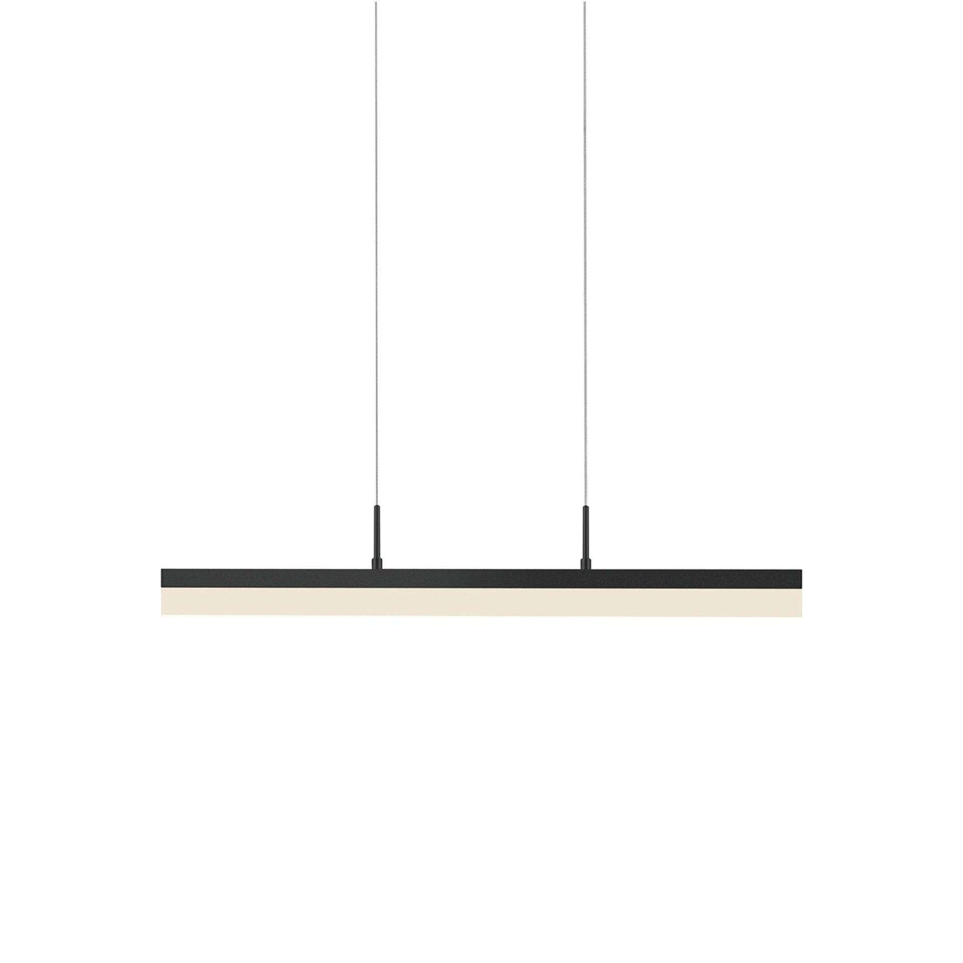 Satin Black 24" LED Glass Island Pendant Light