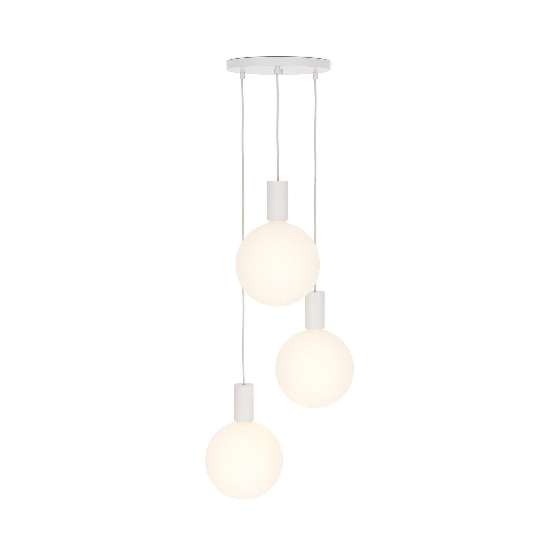 Alumina Triple Pendant Light by Tala - White / 10"Dia