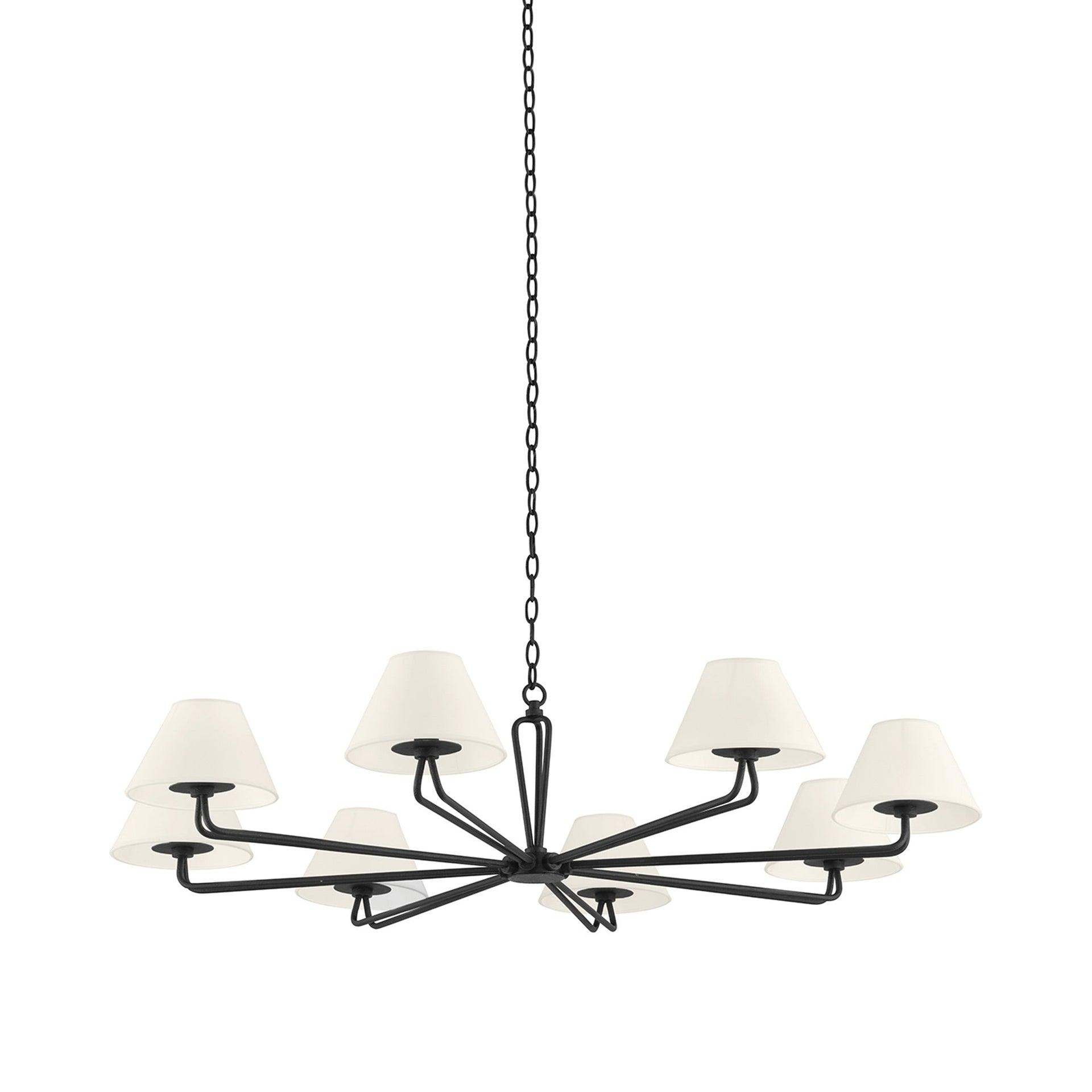 Hayden Chandelier - Black / 8 Light