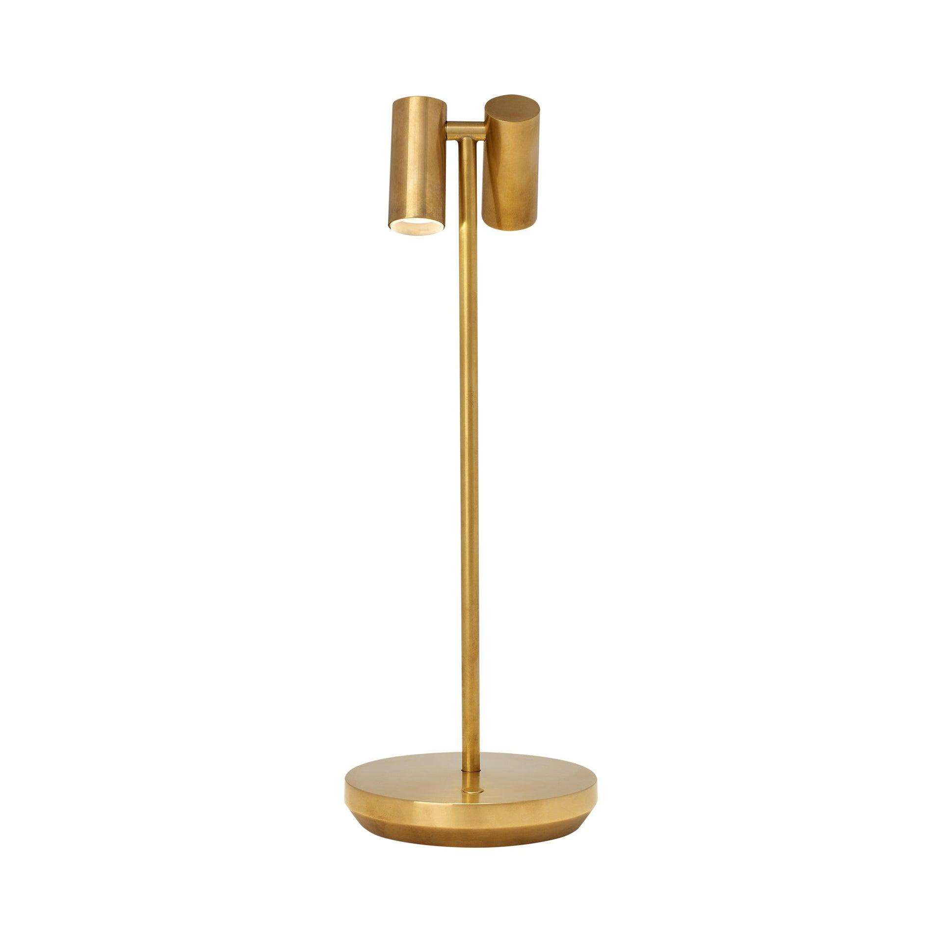 Natural Brass Adjustable Cordless Outdoor Table Lamp