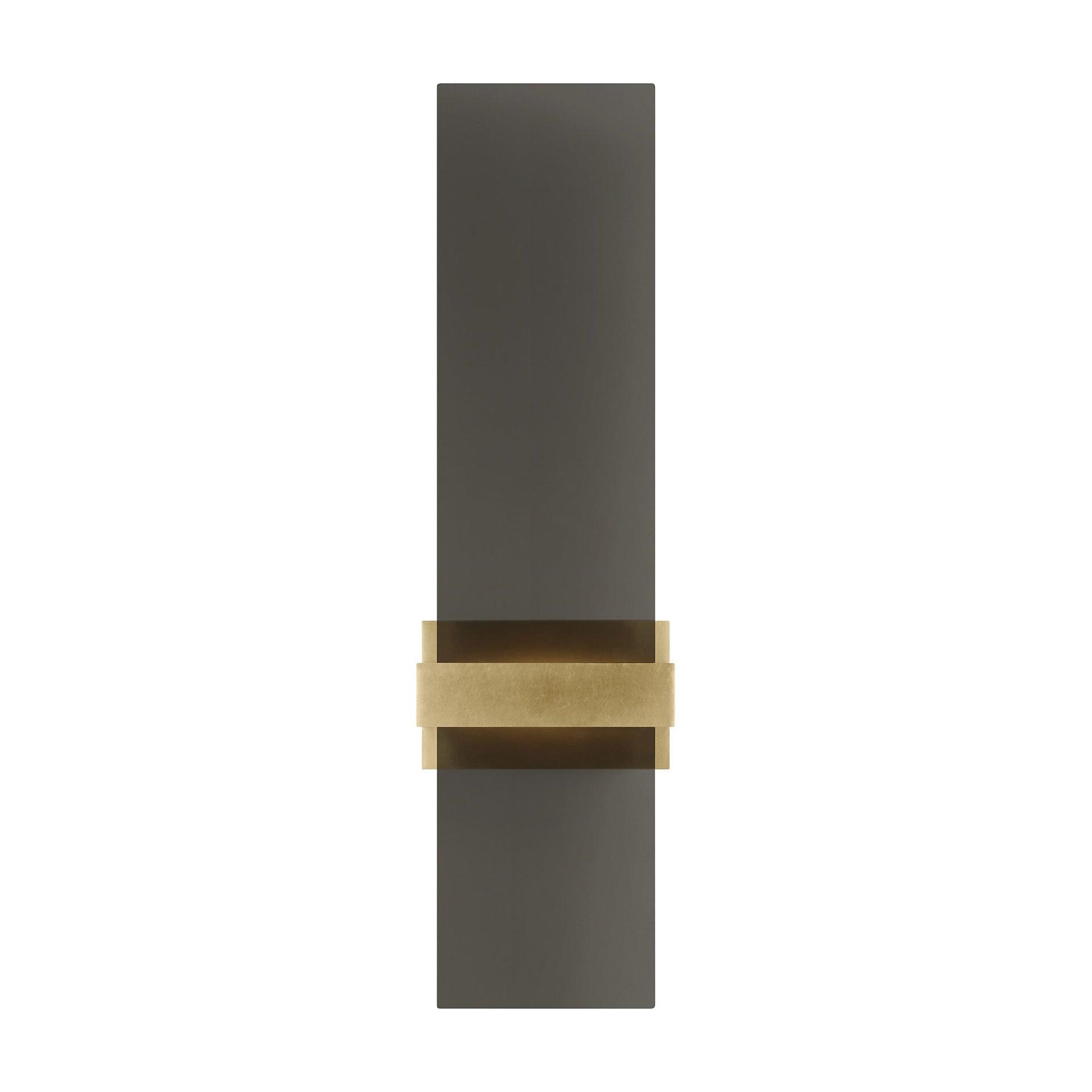 Natural Brass and Glass Dimmable Wall Sconce with LED Light