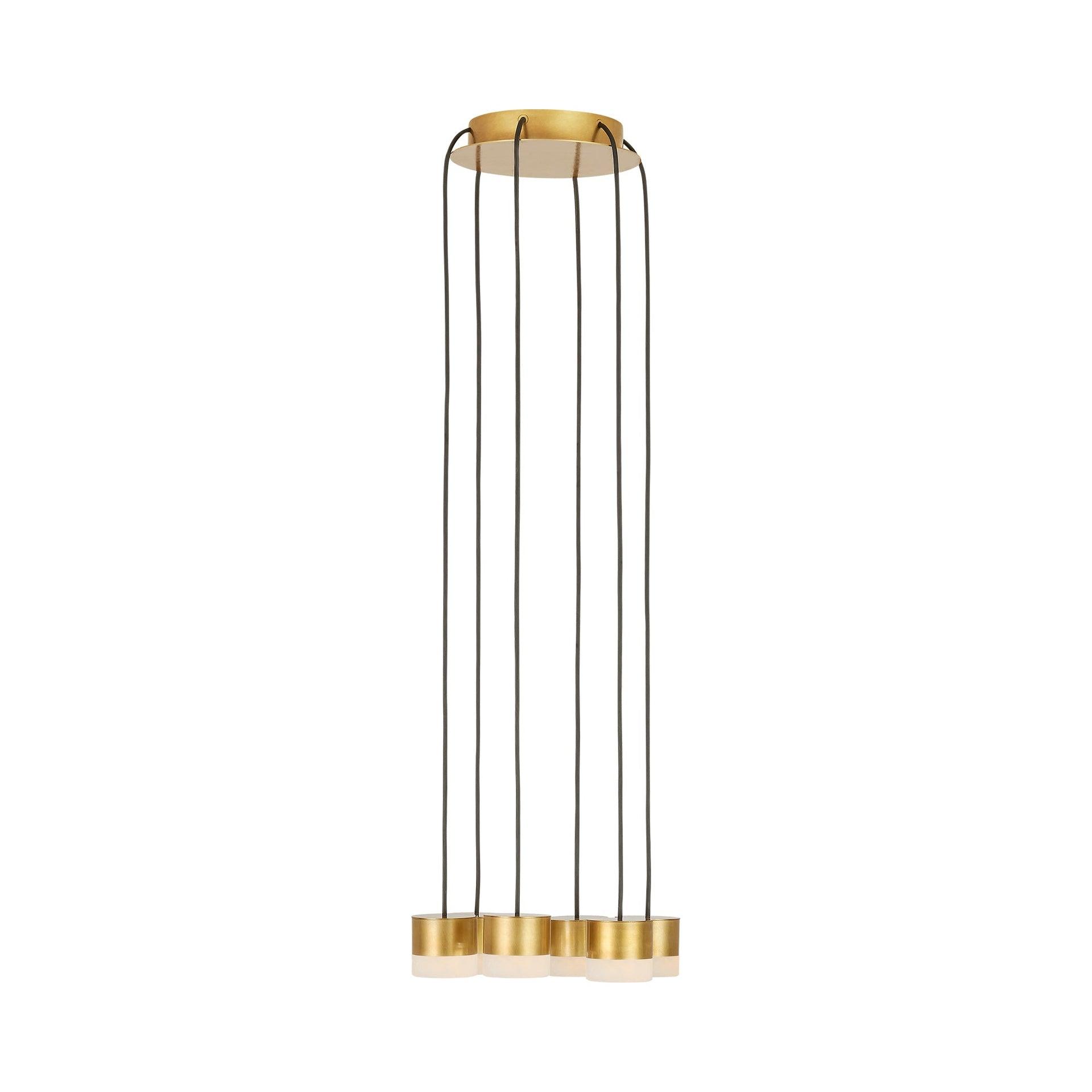Antique Brass and Crystal Multi-Light LED Chandelier