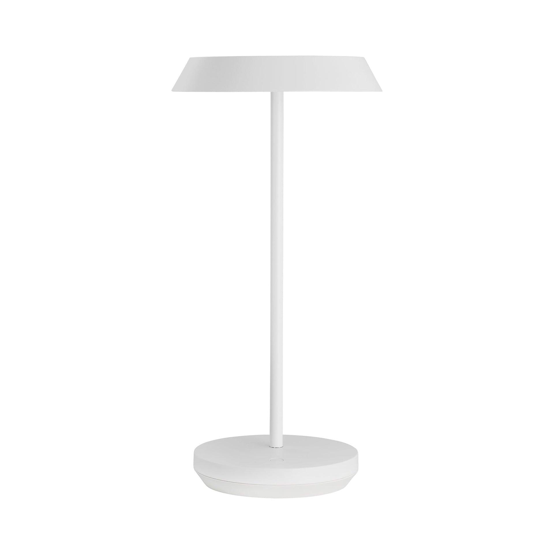Matte White Cordless Touch LED Outdoor Table Lamp