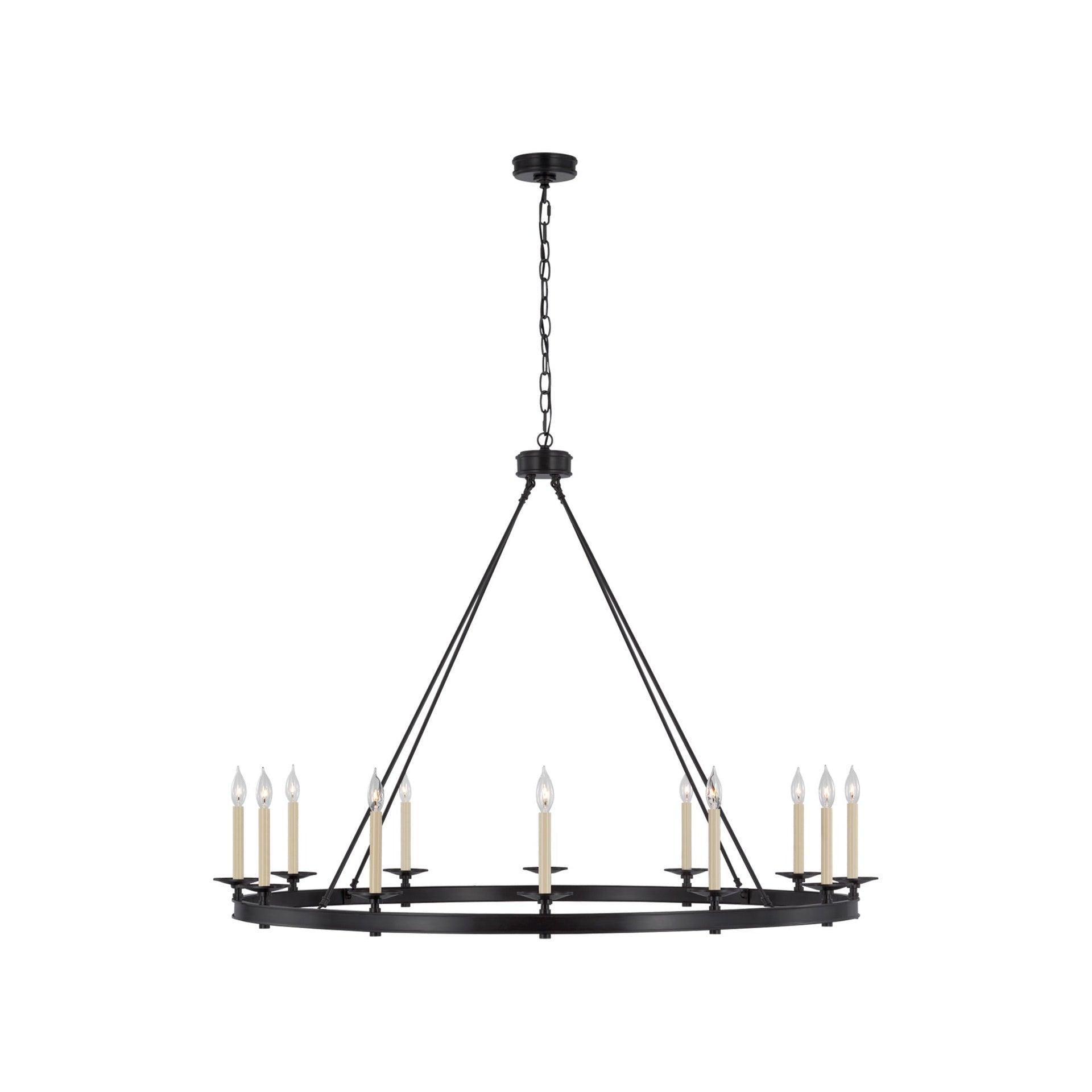 Launceton Bronze 12-Light Candle Chandelier