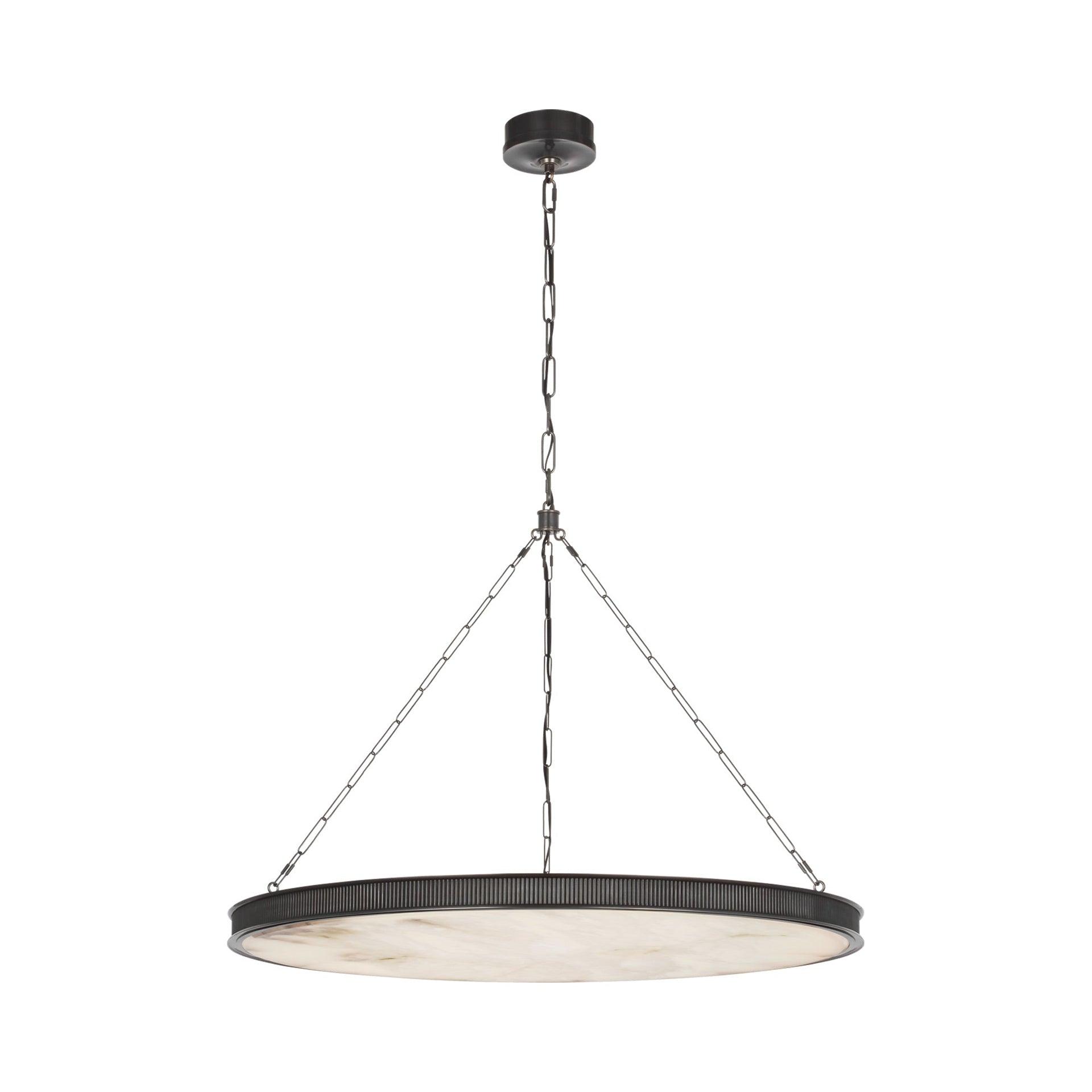 Matthew Bronze 3-Light LED Chandelier with Alabaster Shade