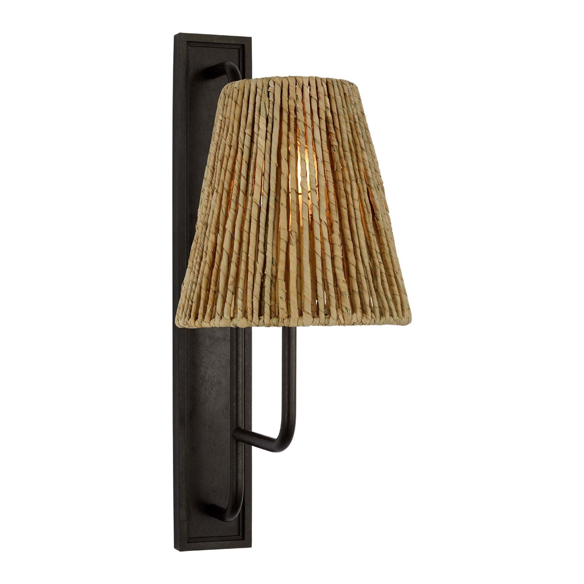Rui Sconce by Amber Lewis - Aged Iron and Natural Abaca / Large