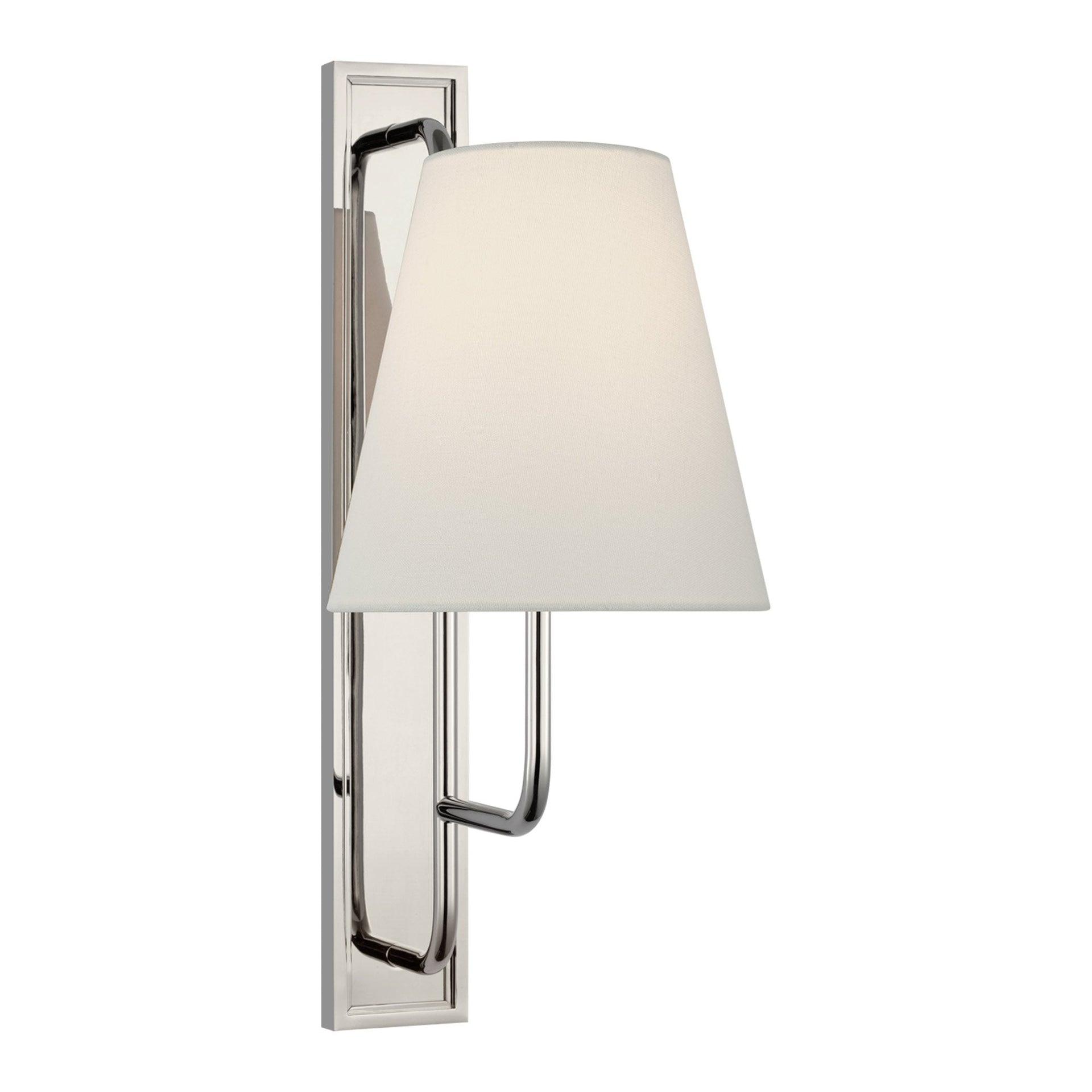Rui Sconce by Amber Lewis - Polished Nickel and White Linen / Large