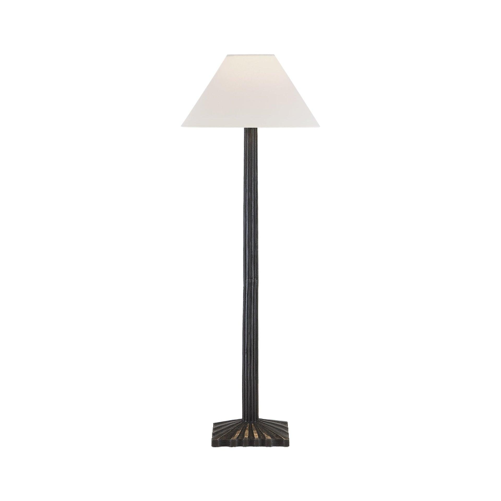 Edison Aged Iron Outdoor Buffet Lamp with Fabric Shade
