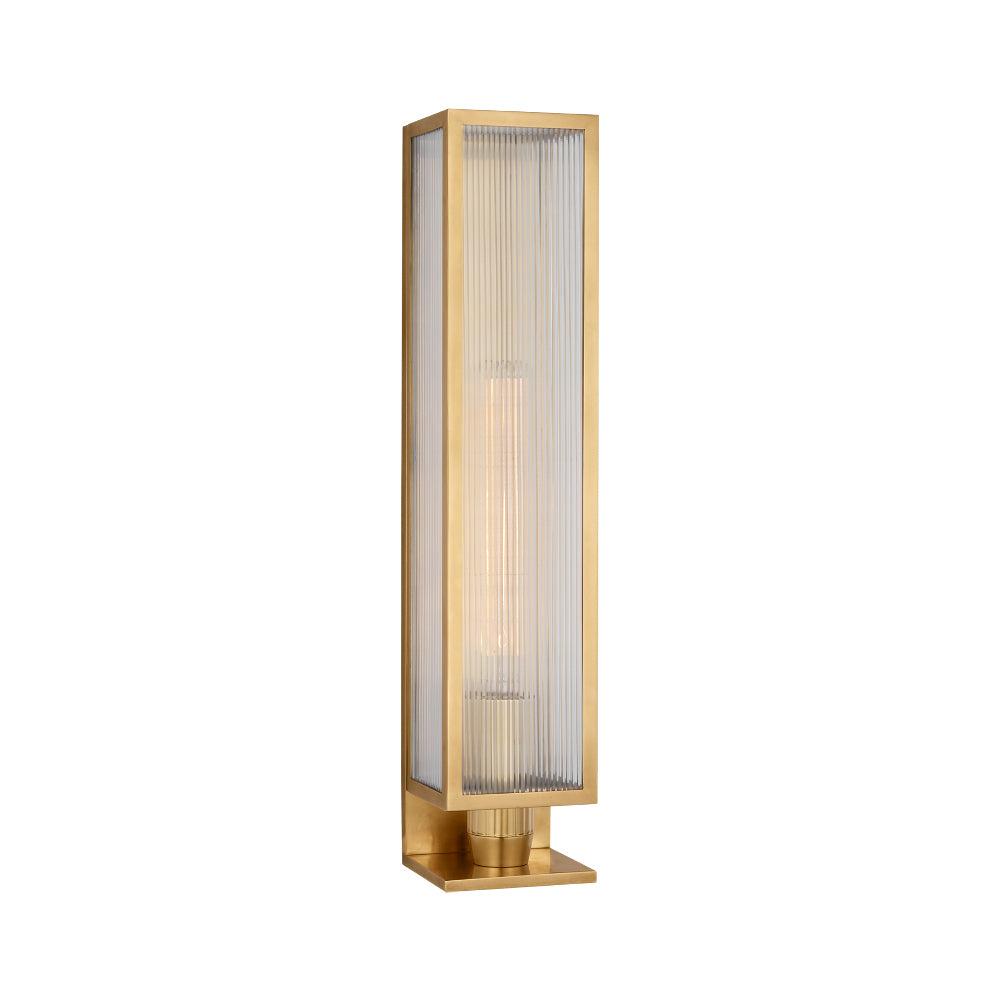 York 24.25" Soft Brass Dimmable Outdoor Sconce