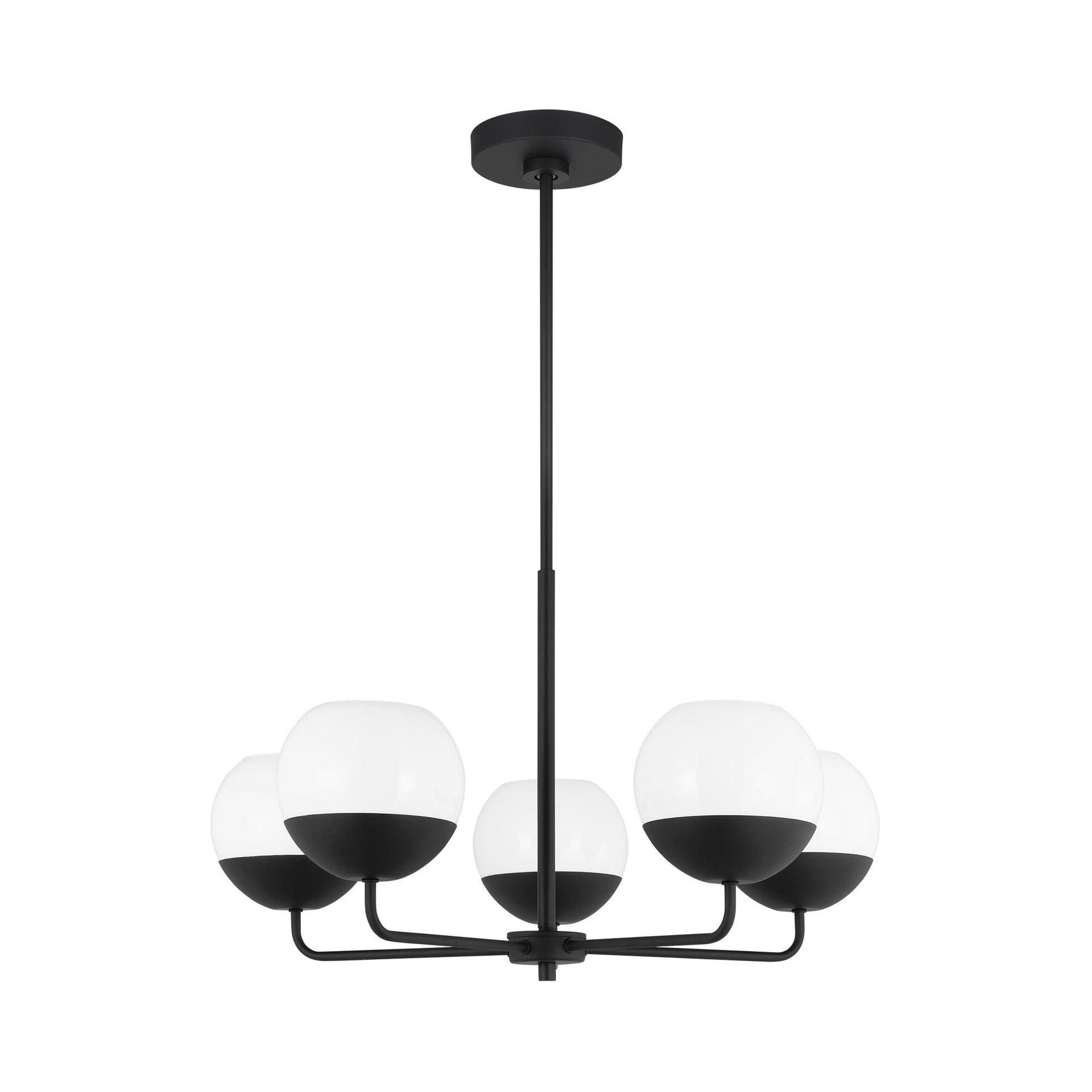 Generation Lighting 3168105-112 Alvin Chandelier, 5-Light 300 Total Watts, Midnight Black